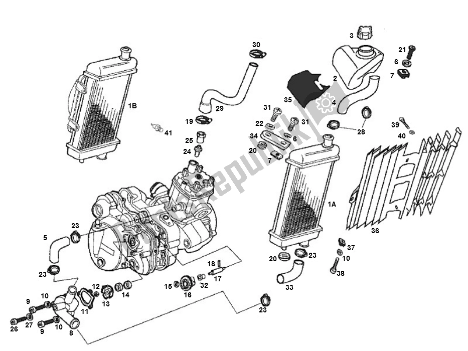 Toutes les pièces pour le Radiateur du Derbi Senda SM DRD O. M. 50 2000 - 2005