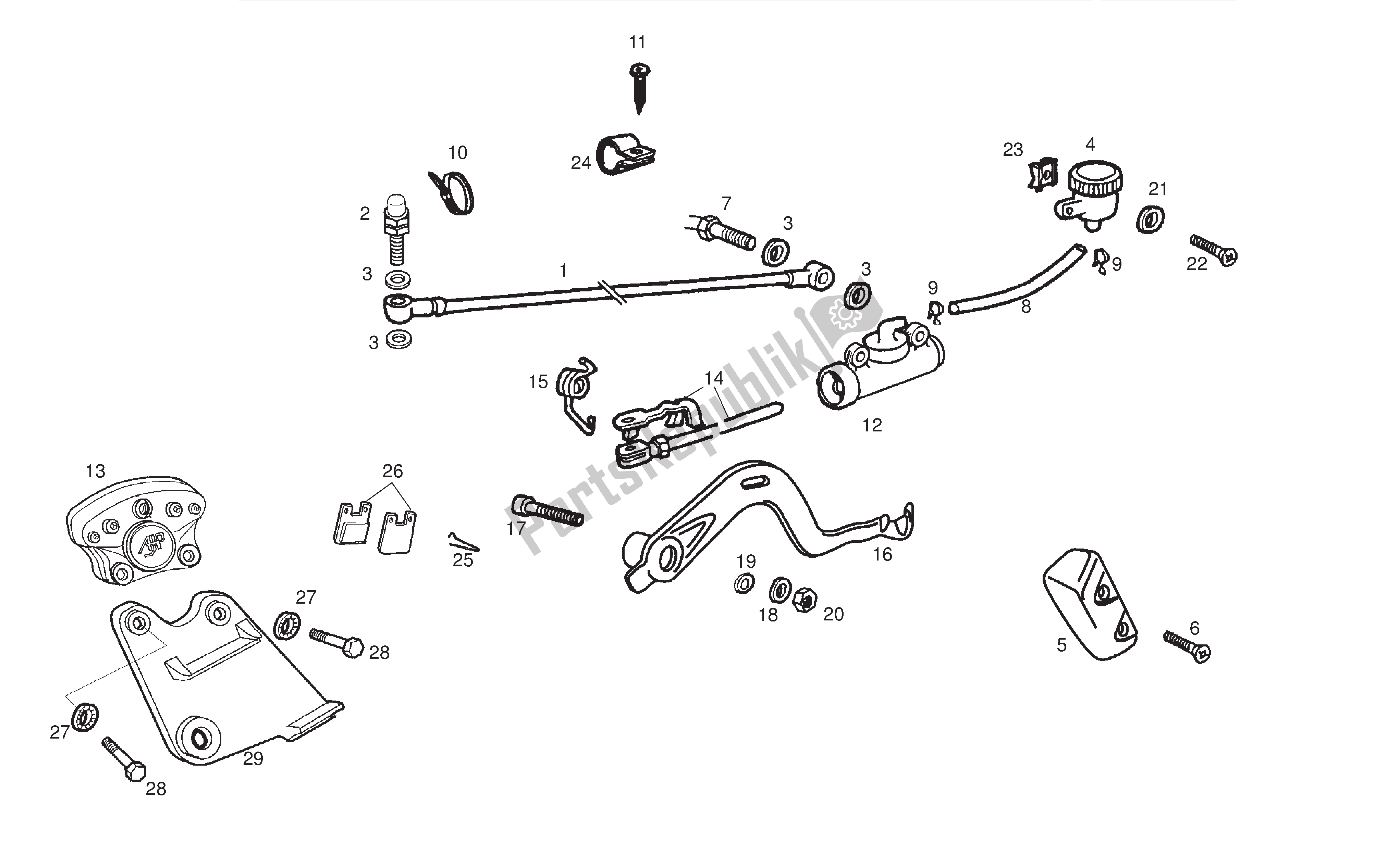 Todas las partes para Freno Trasero de Derbi Senda DRD SM 50 2005 - 2008