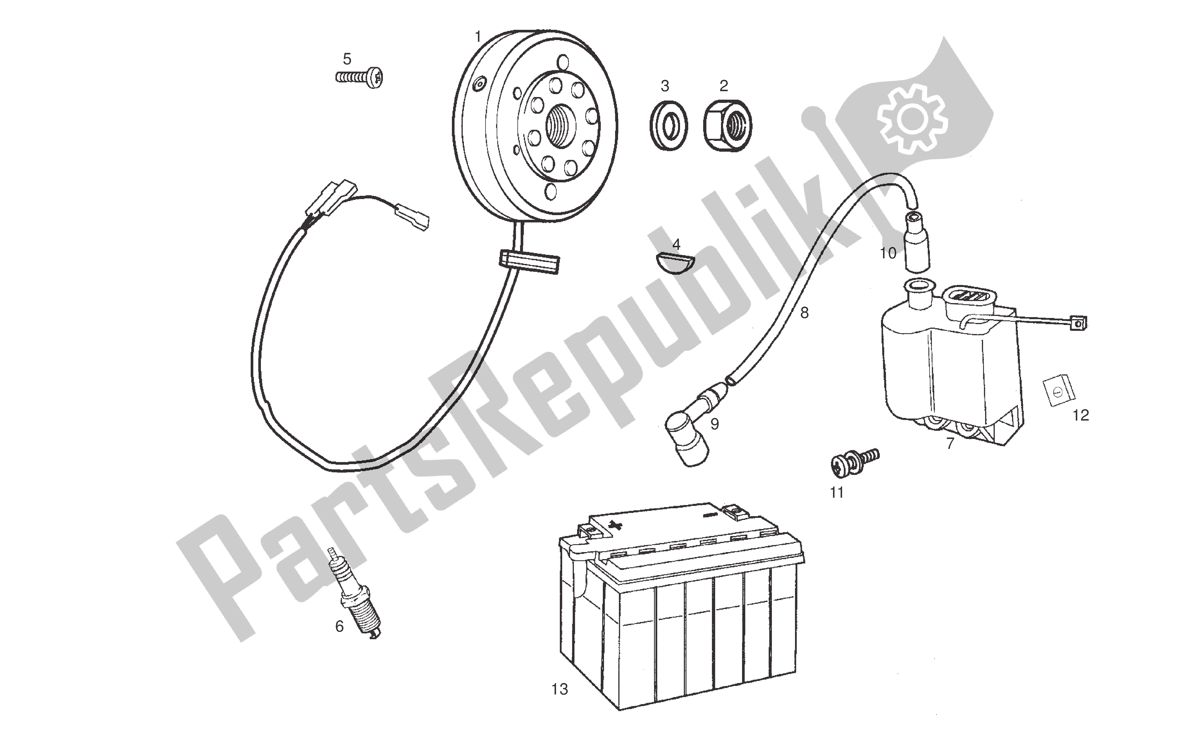 Todas as partes de Montagem De Magneto do Derbi Senda R 50 2006
