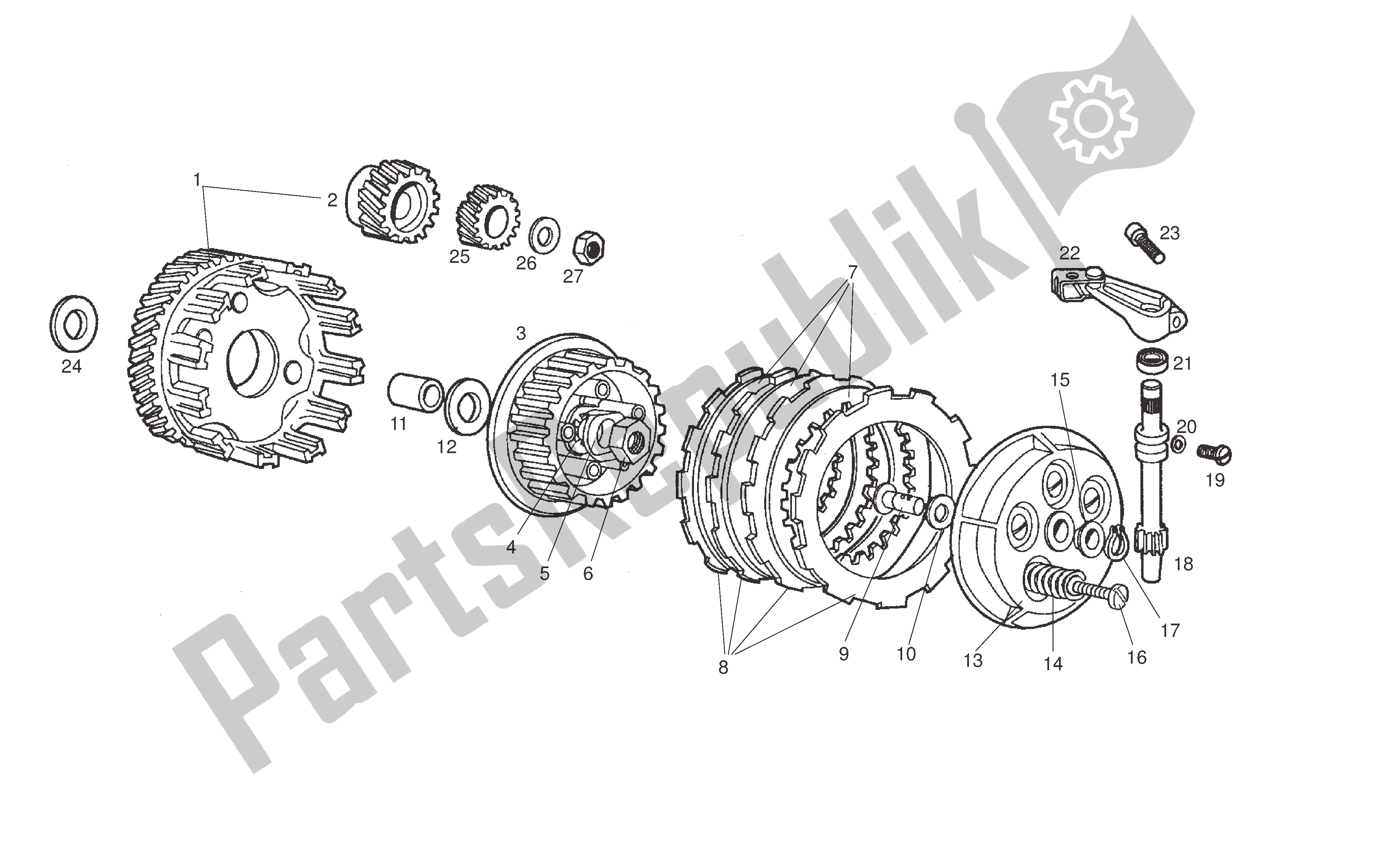 Toutes les pièces pour le Embrayage du Derbi Senda R 50 2005