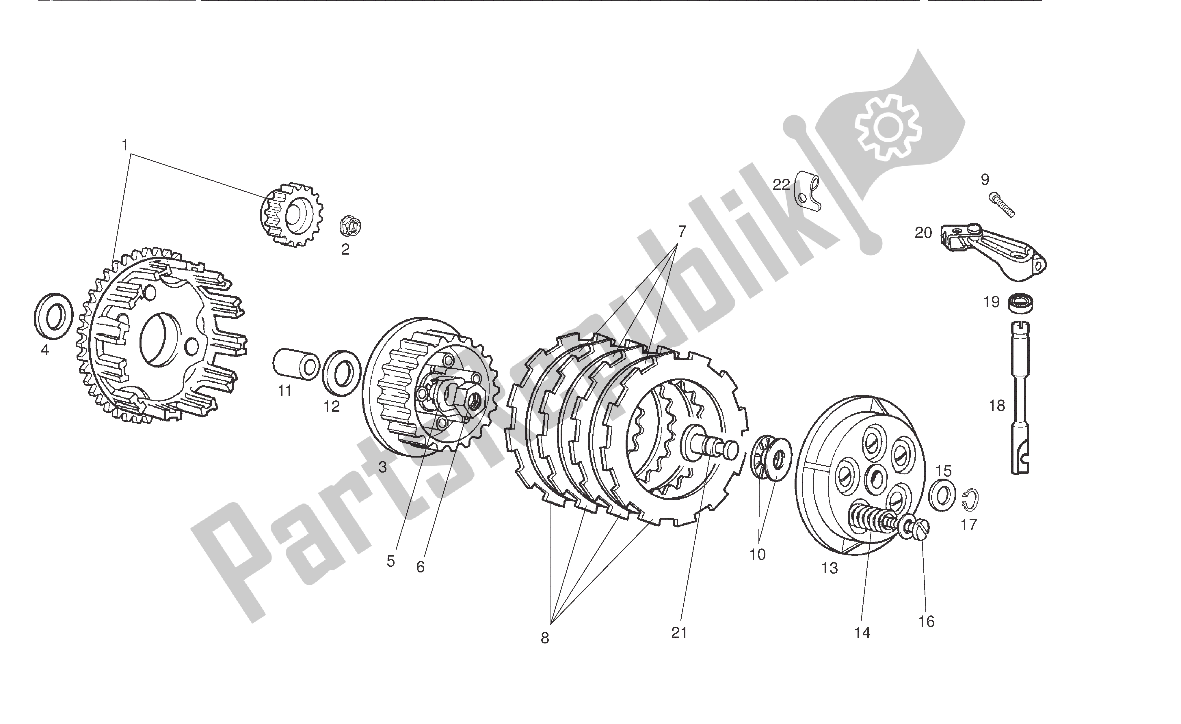 Toutes les pièces pour le Embrayage du Derbi Senda R 50 2008