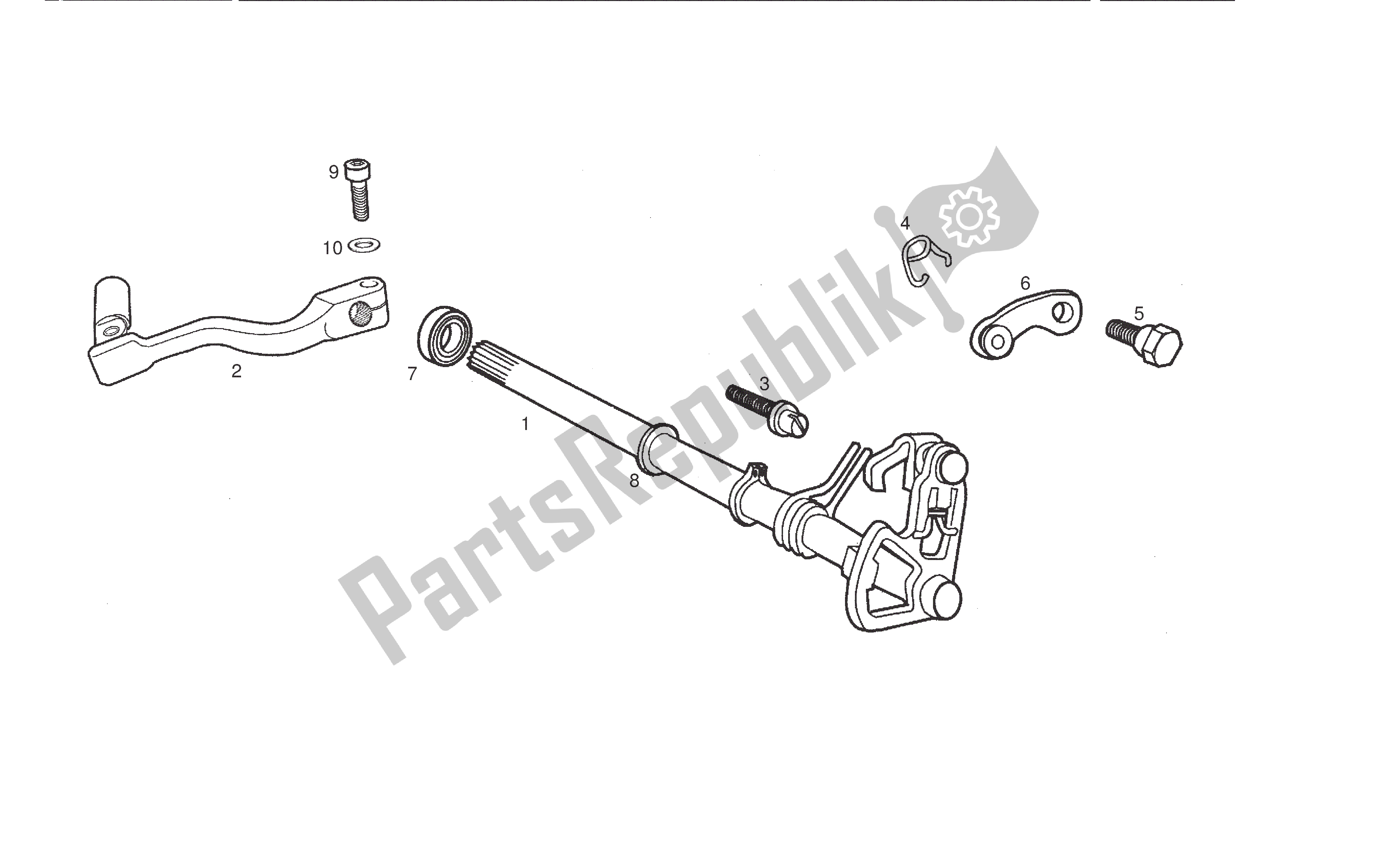 Todas las partes para Eje Selector de Derbi Senda R 50 2008