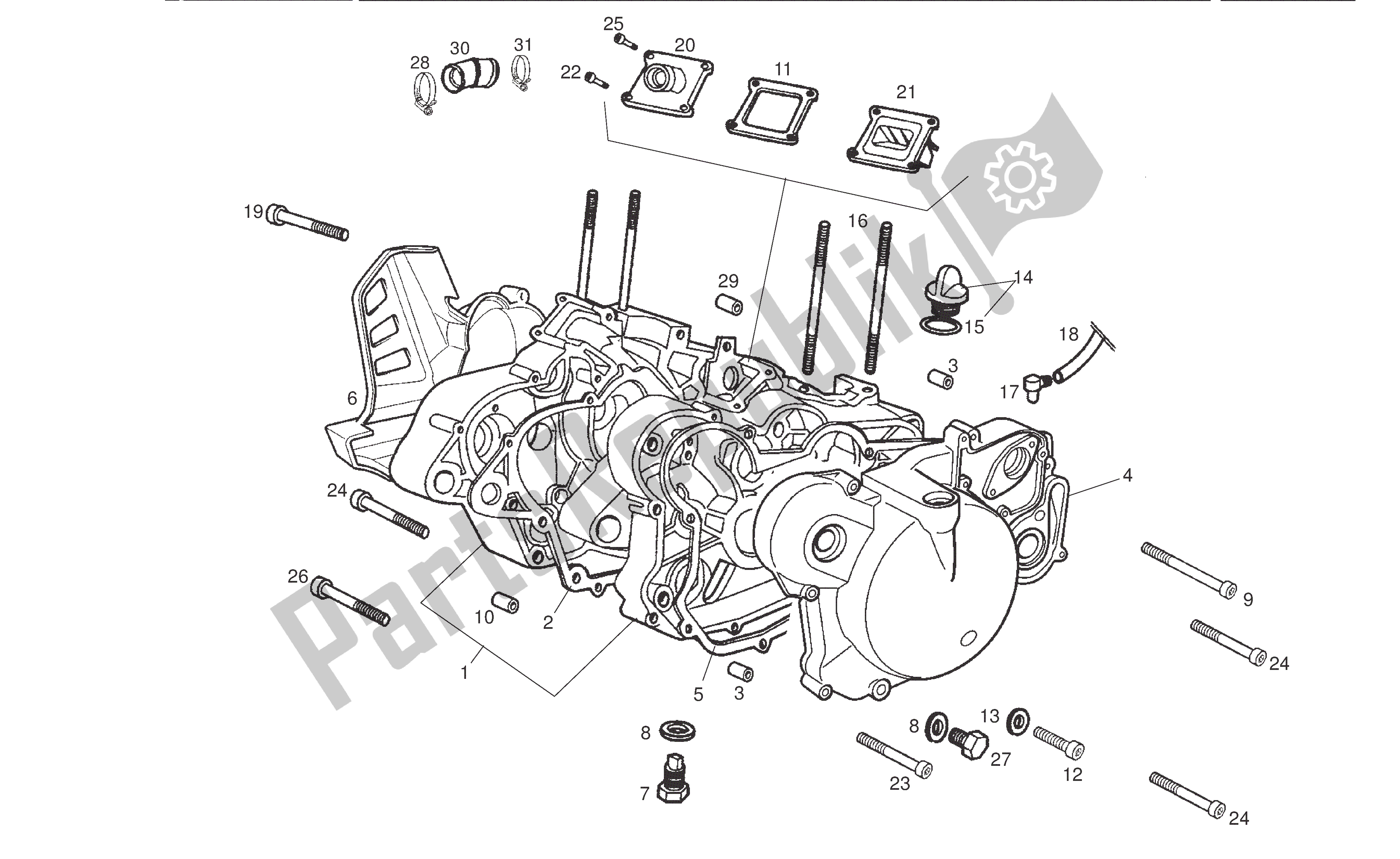 Tutte le parti per il Carter del Derbi Senda R 50 2008