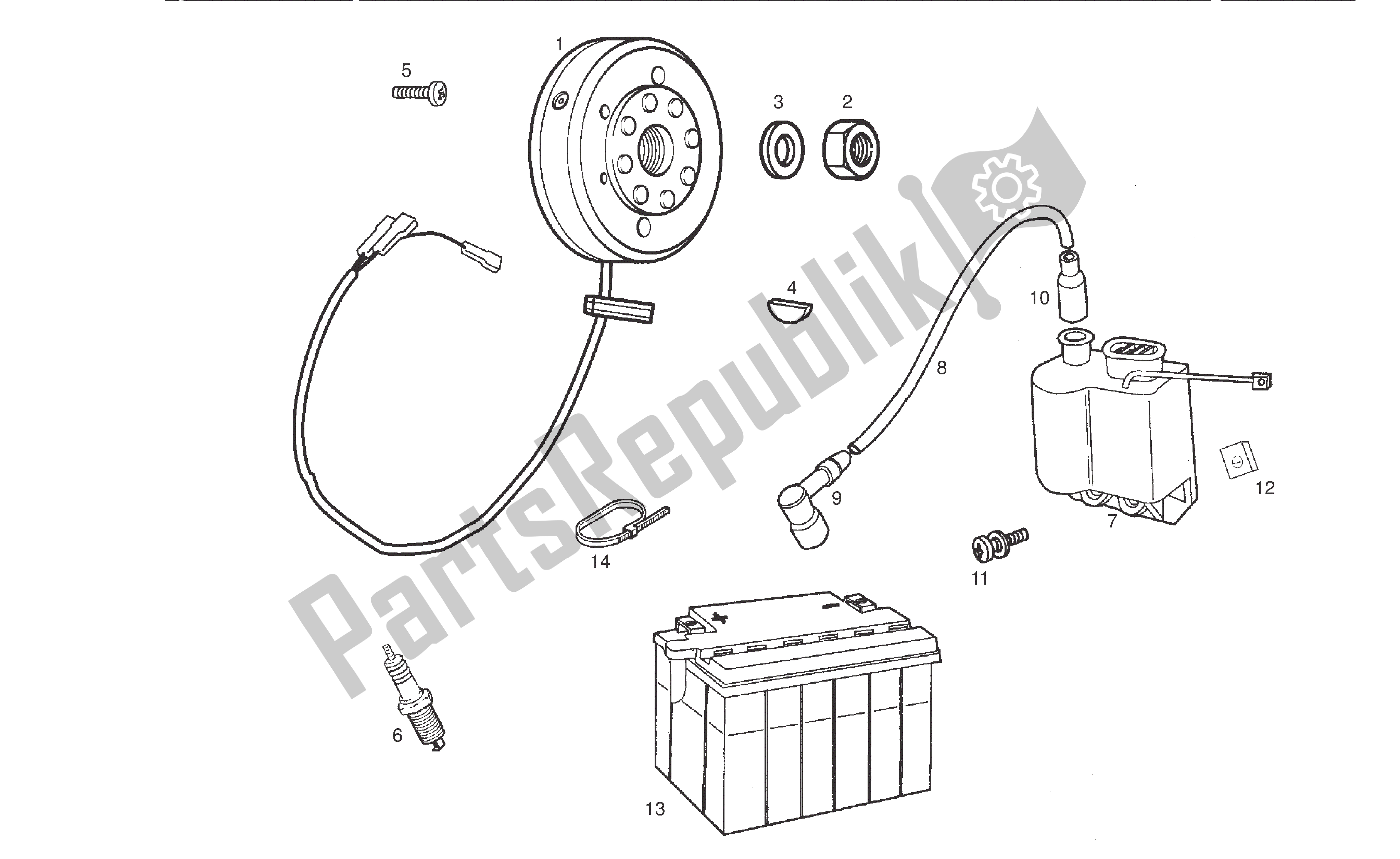 Toutes les pièces pour le Ensemble Magnéto du Derbi Senda R 50 2008