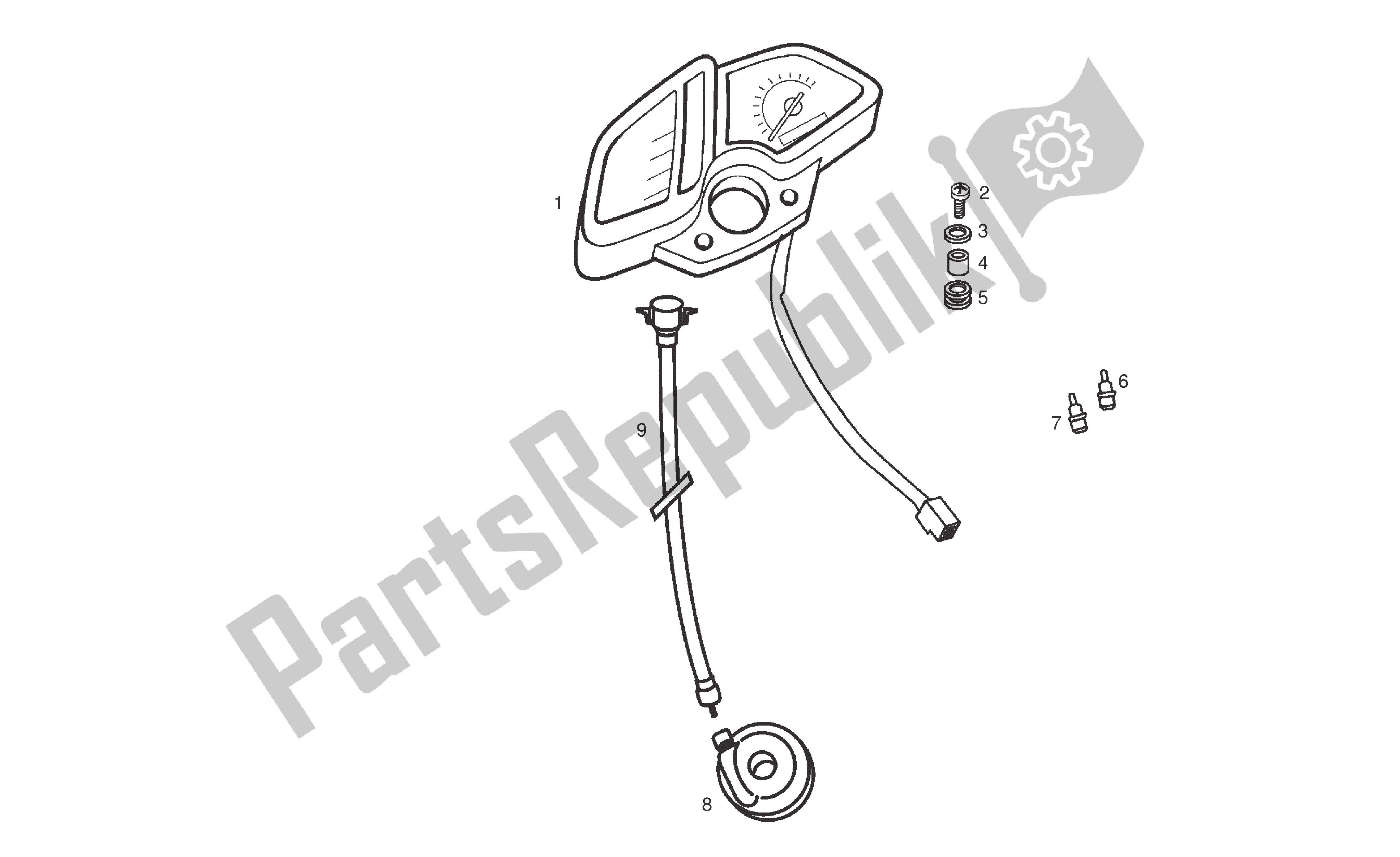 Todas las partes para Velocímetro Y Componentes de Derbi Senda DRD R 50 2005