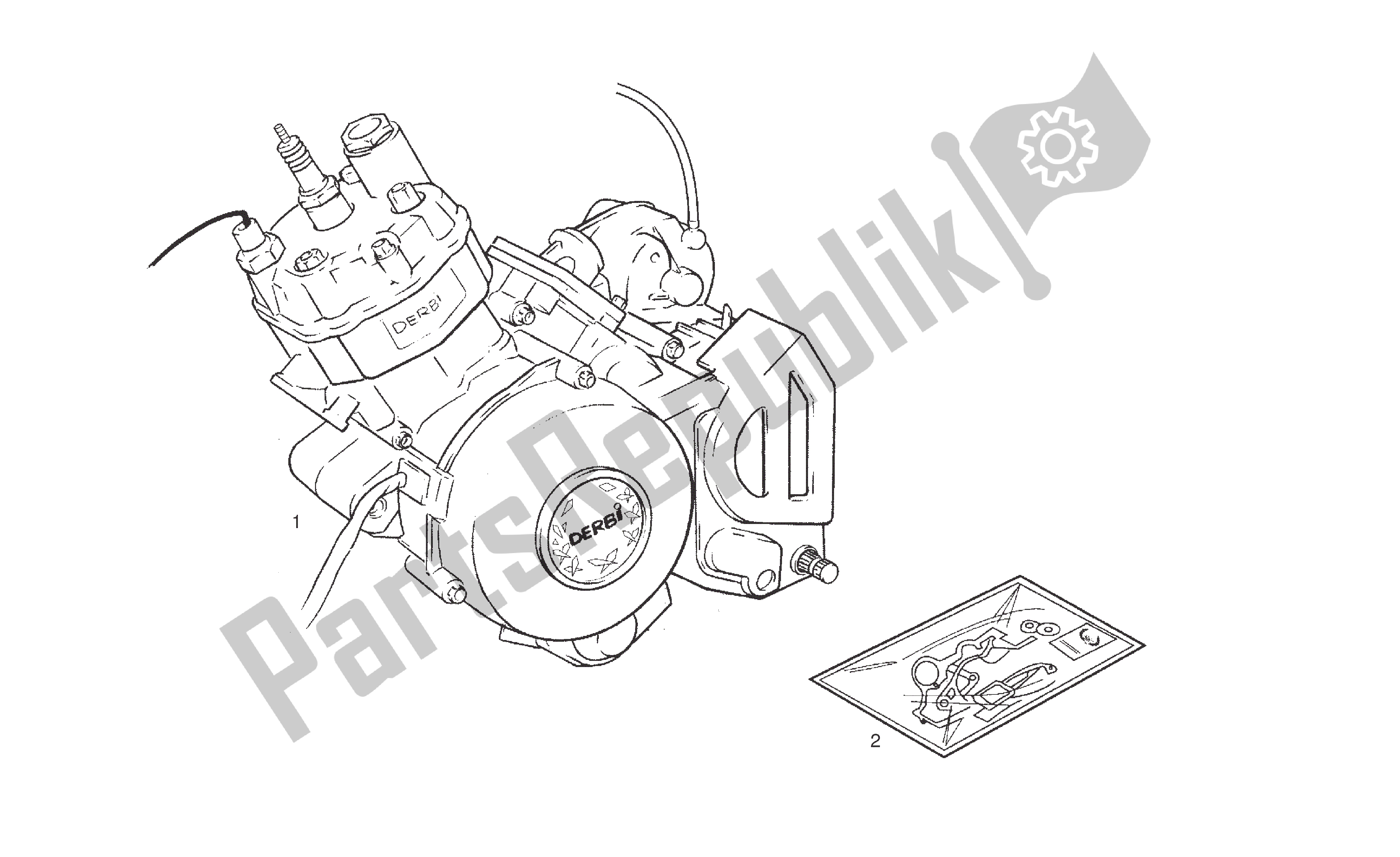 Toutes les pièces pour le Moteur du Derbi Senda DRD R 50 2005