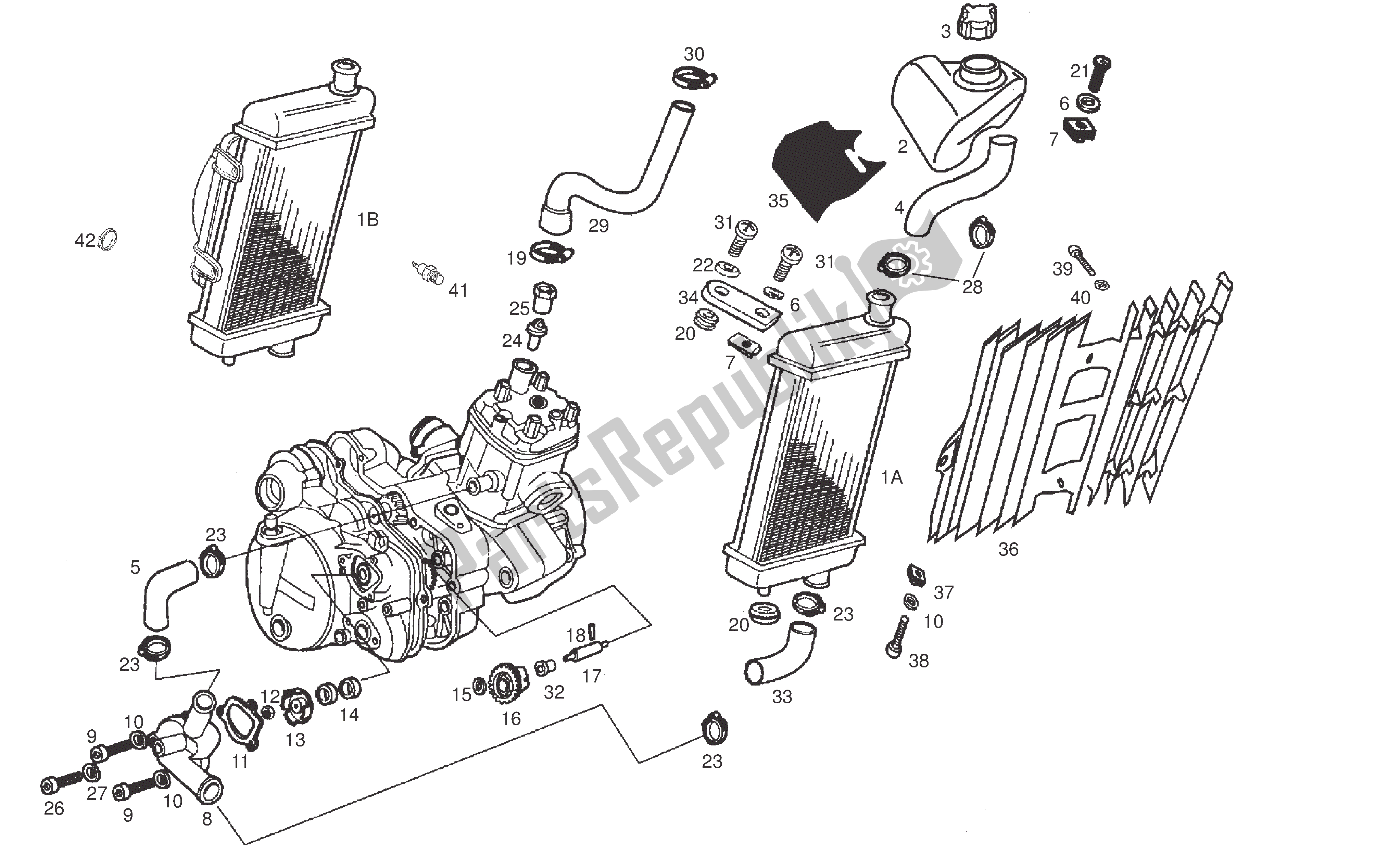 Todas las partes para Sistema De Refrigeración de Derbi Senda DRD R 50 2005