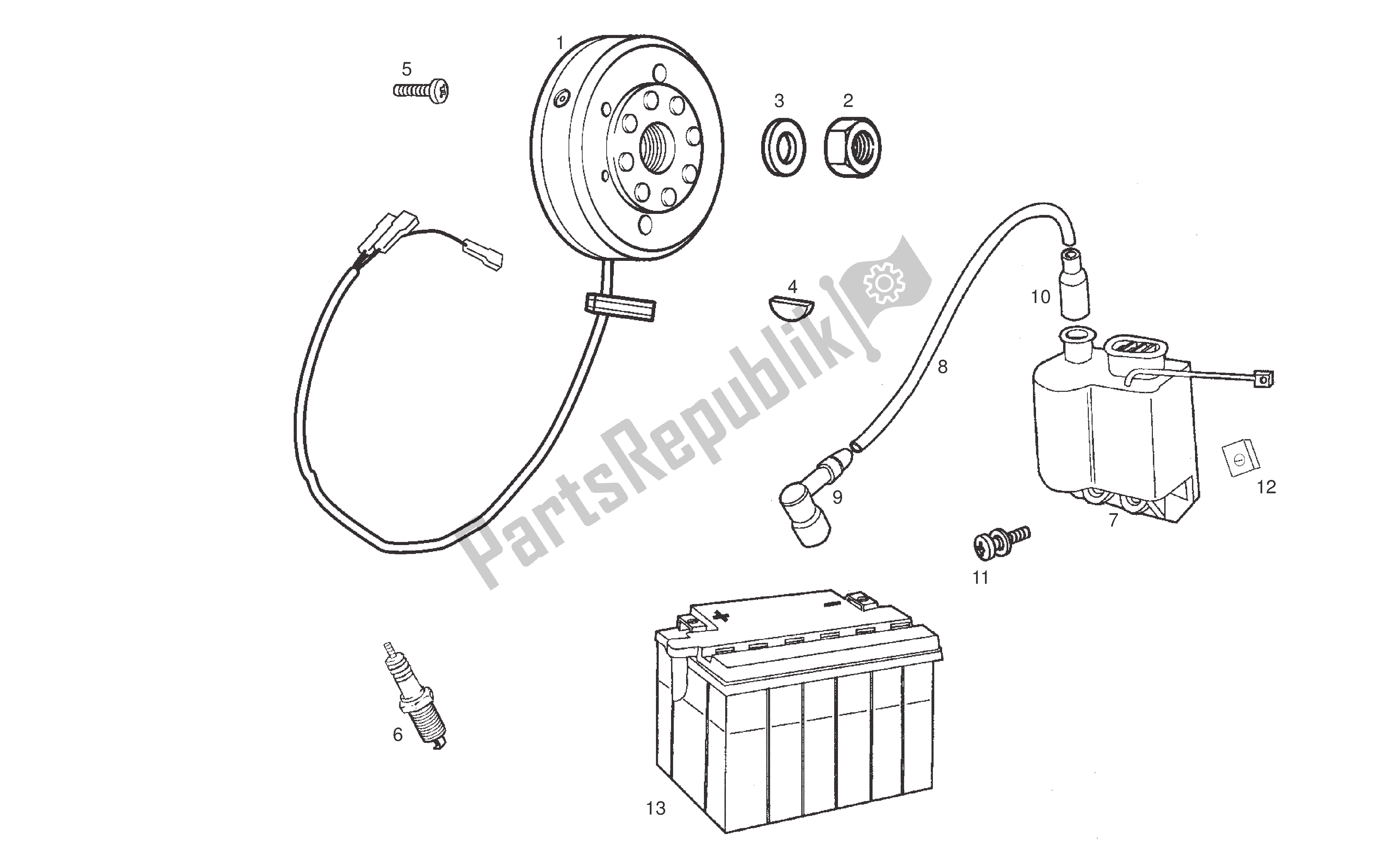 Toutes les pièces pour le Ensemble Magnéto du Derbi Senda DRD R 50 2006