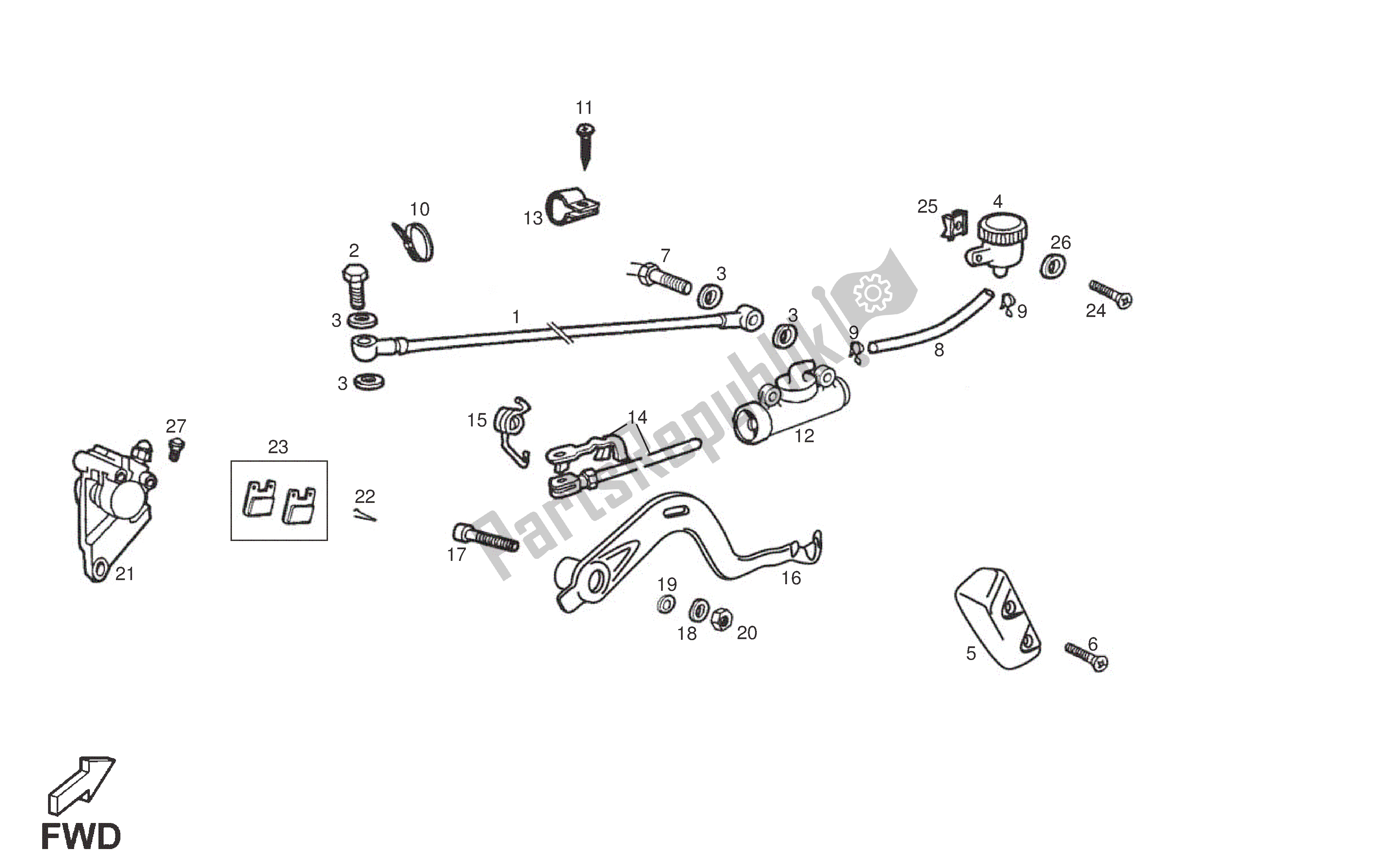 Todas las partes para Freno Trasero de Derbi Senda R 50 2008