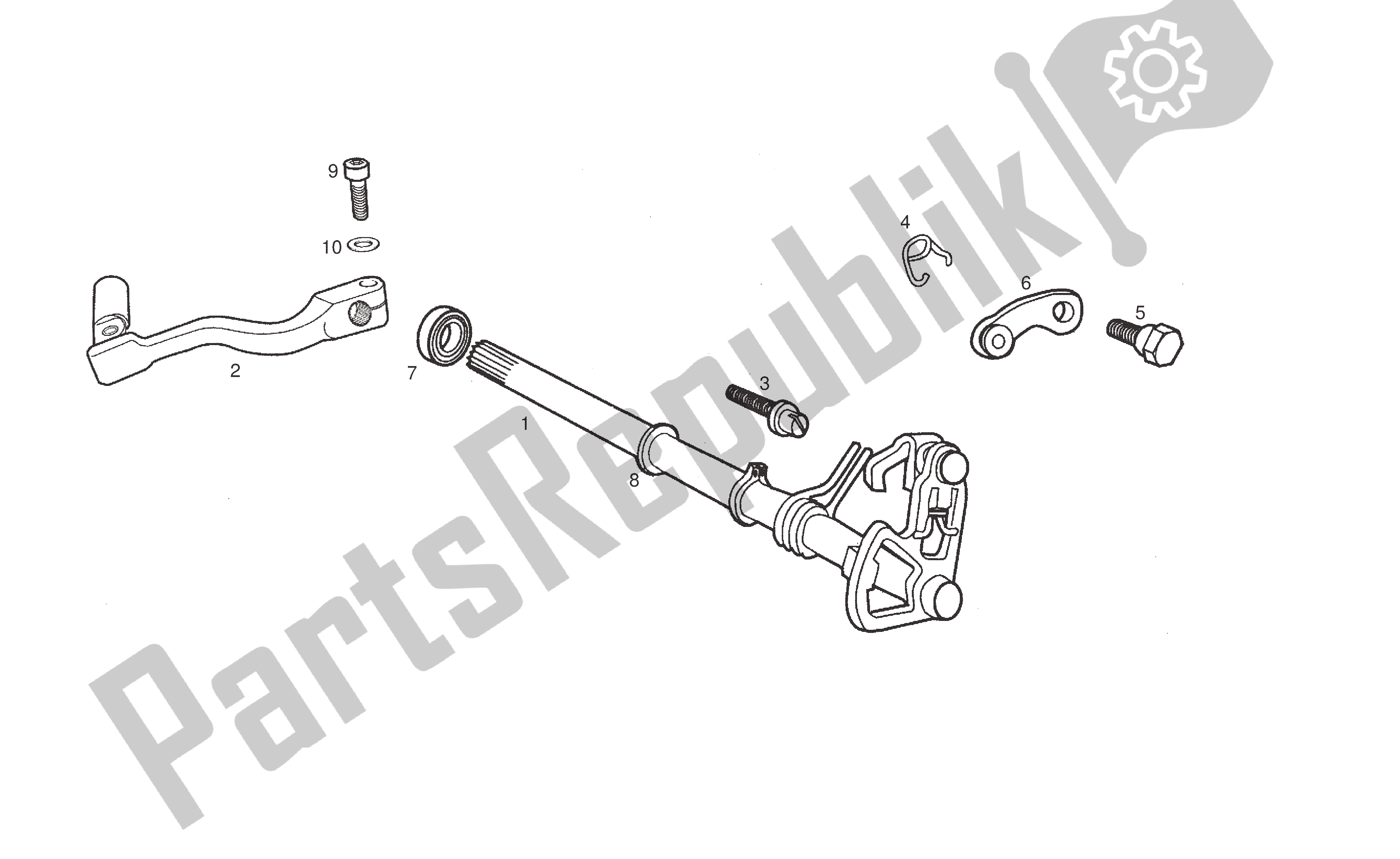 Toutes les pièces pour le Arbre Sélecteur du Derbi Senda R 50 2008