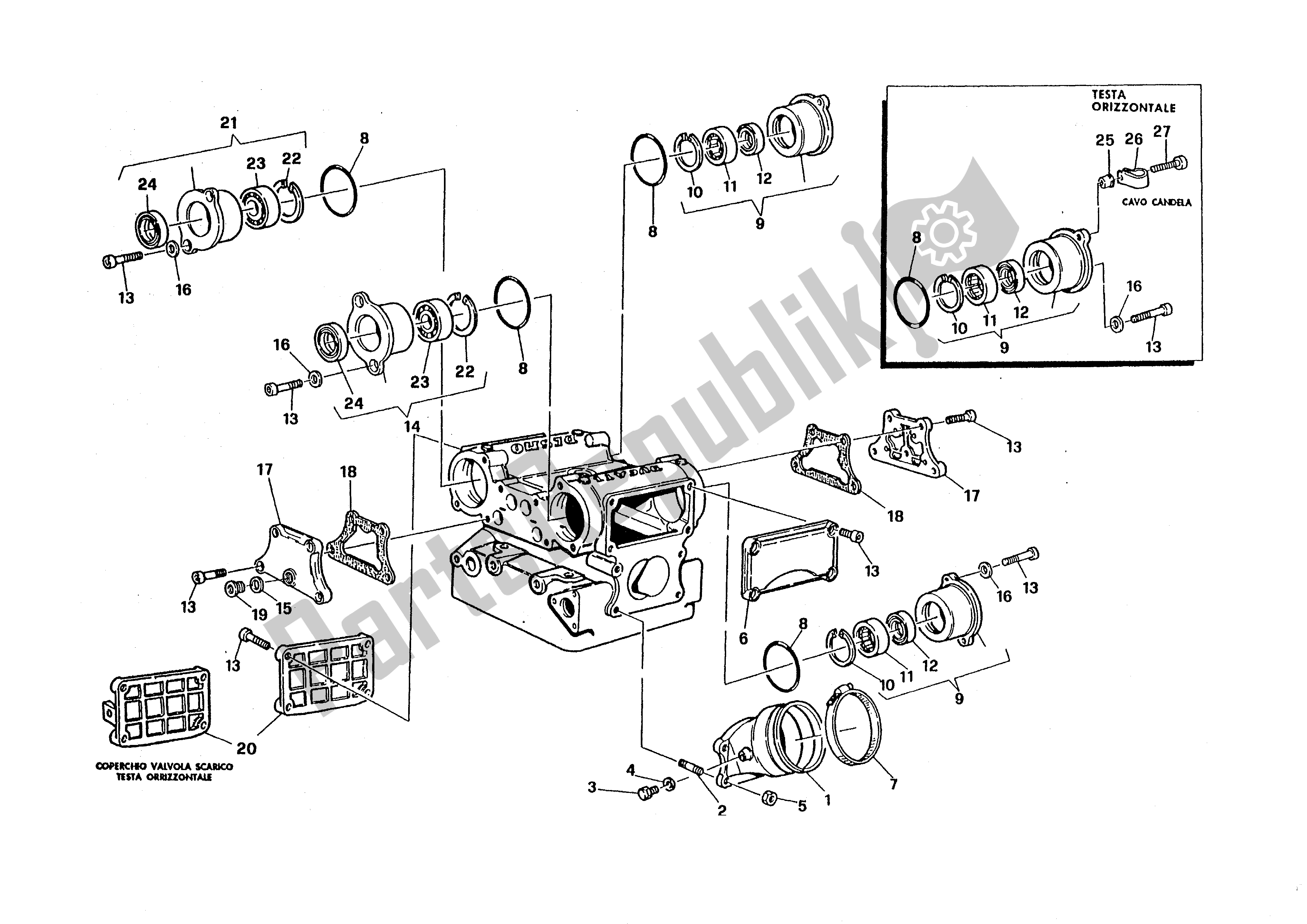 Alle onderdelen voor de Collettori E Coperchi Teste van de Ducati 888 1994