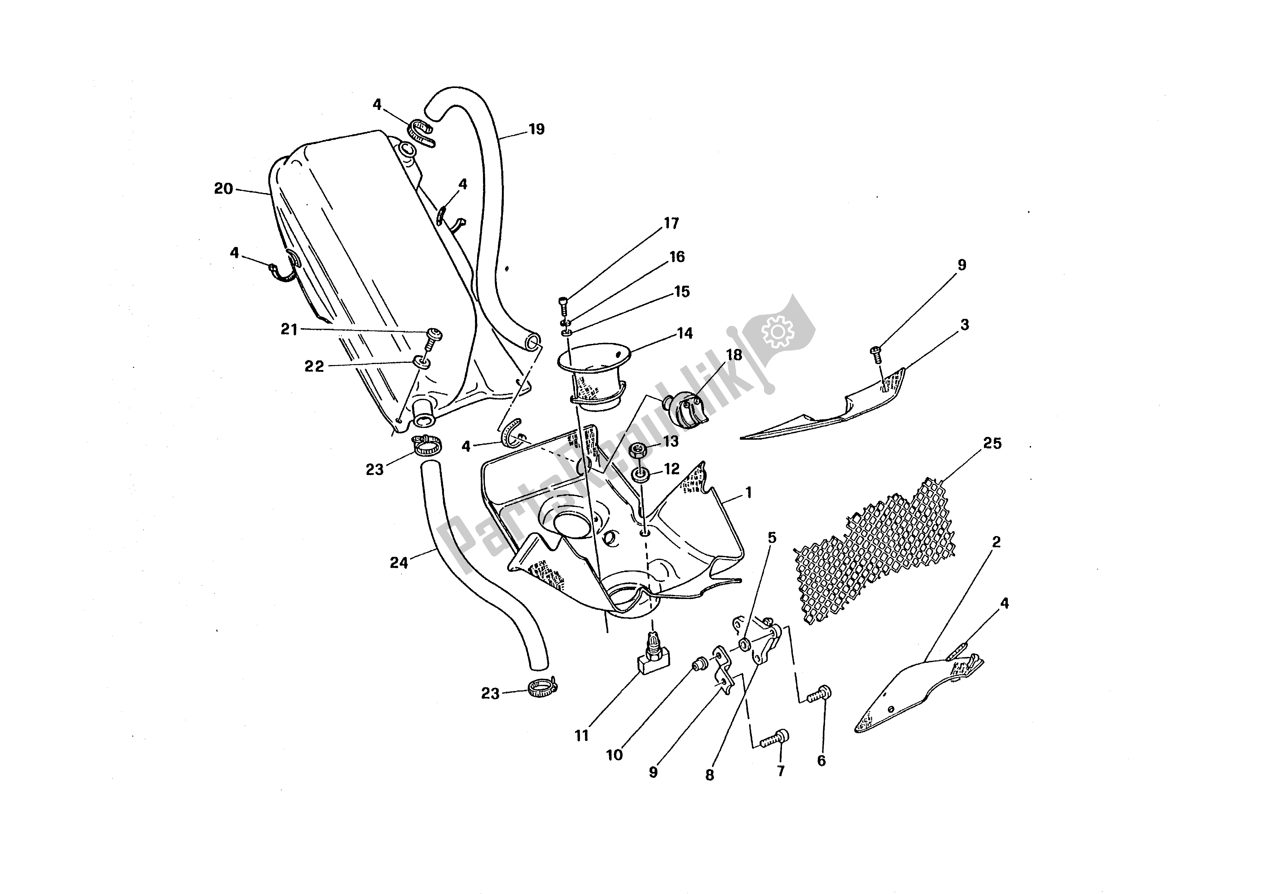 Alle onderdelen voor de Aspirazione Aria-sfiatoair Inductie · Olieventilatie van de Ducati 888 1994