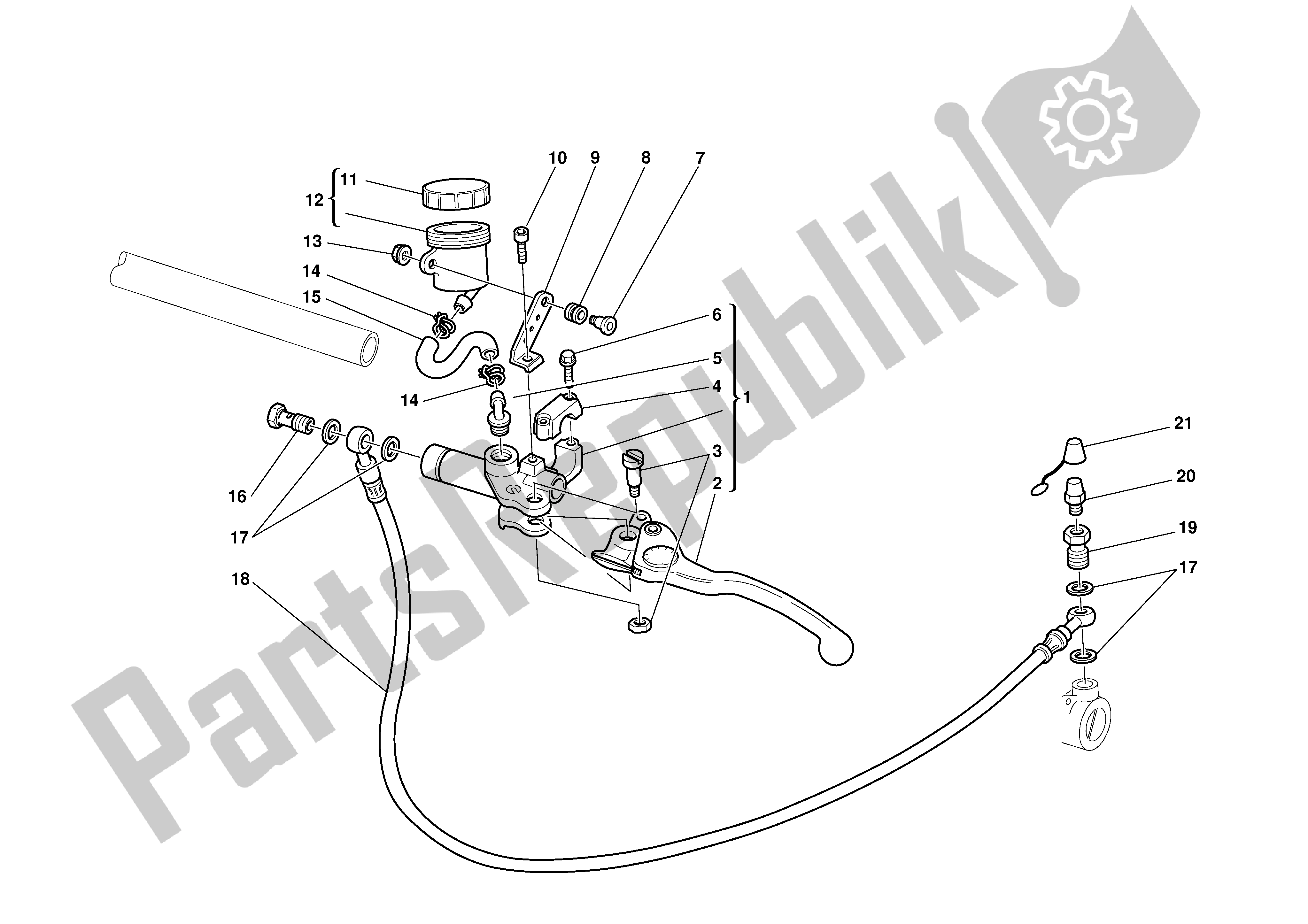 Tutte le parti per il Controllo Della Frizione del Ducati 748 2001