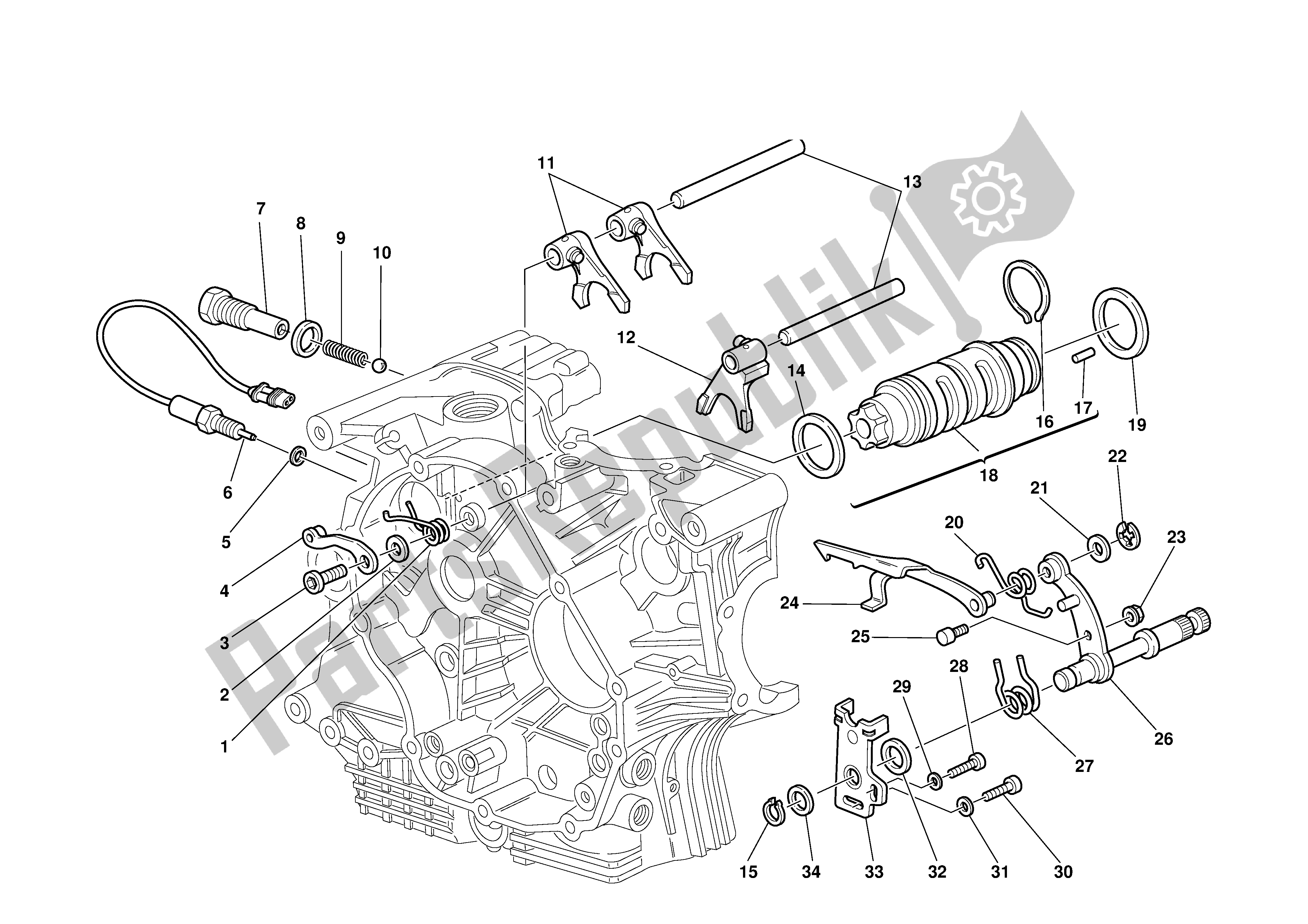 Toutes les pièces pour le Changement De Vitesse du Ducati 748 2001