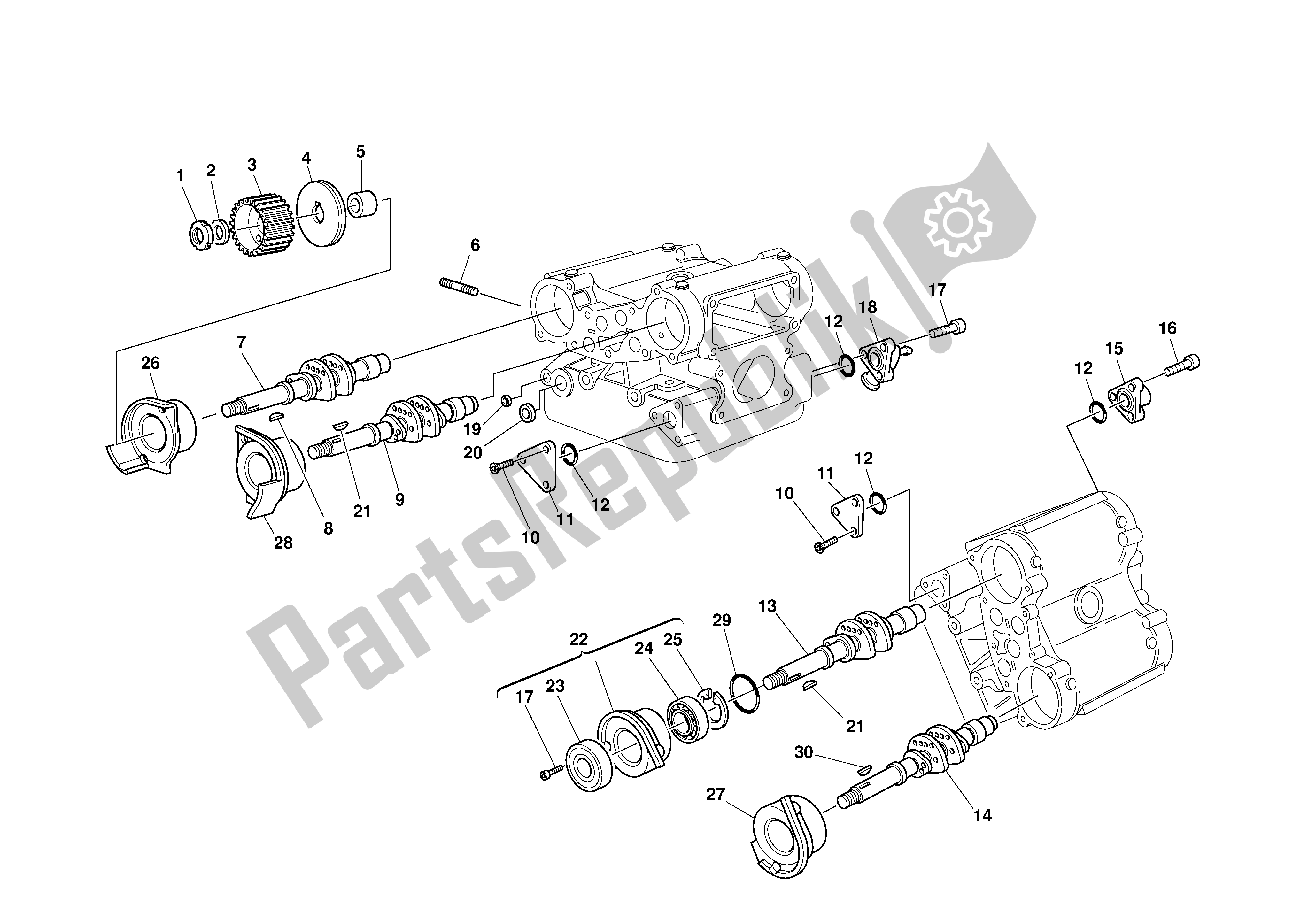 Tutte le parti per il Testa del Ducati 748 2001