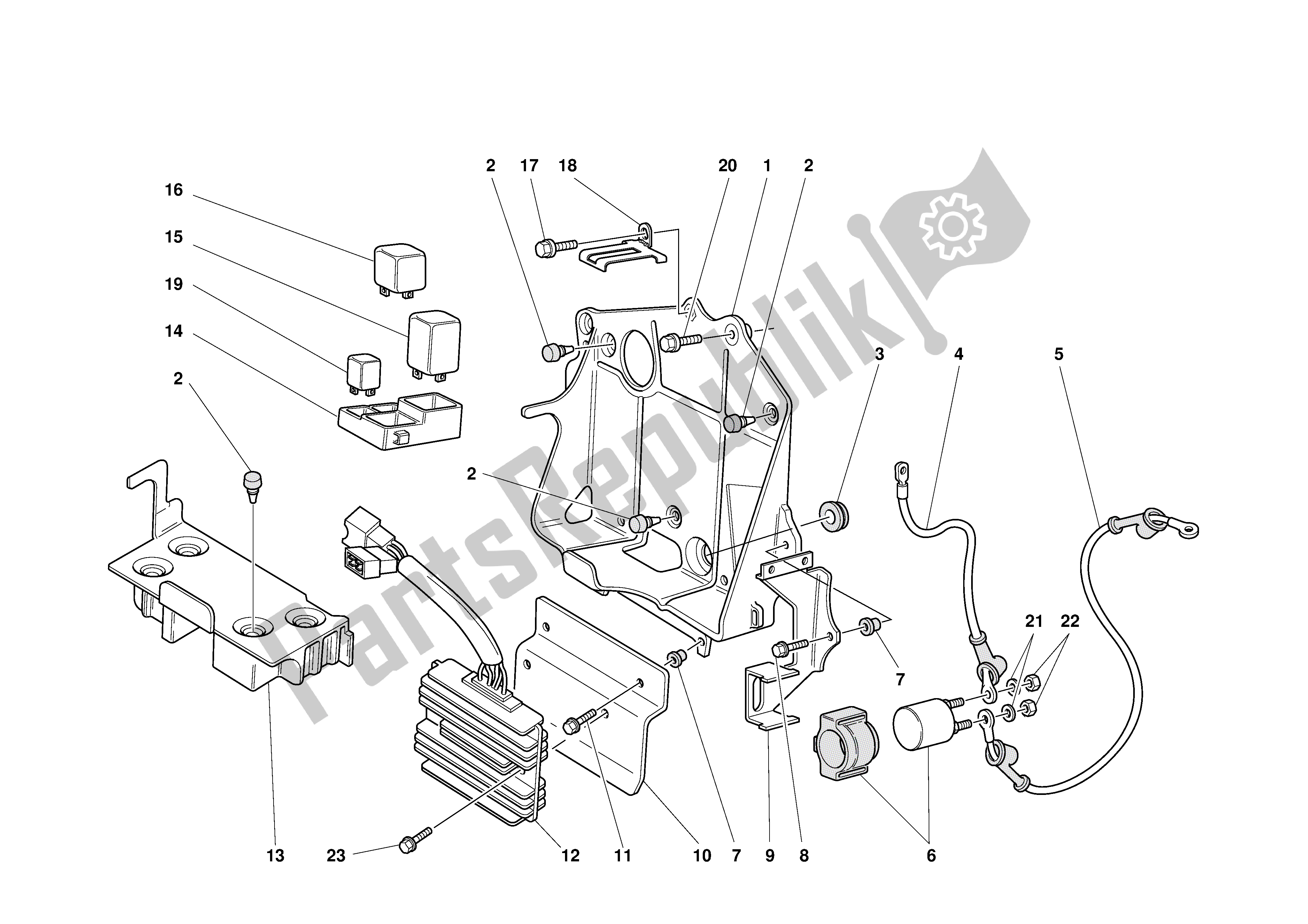 All parts for the Electric System of the Ducati 748 2001