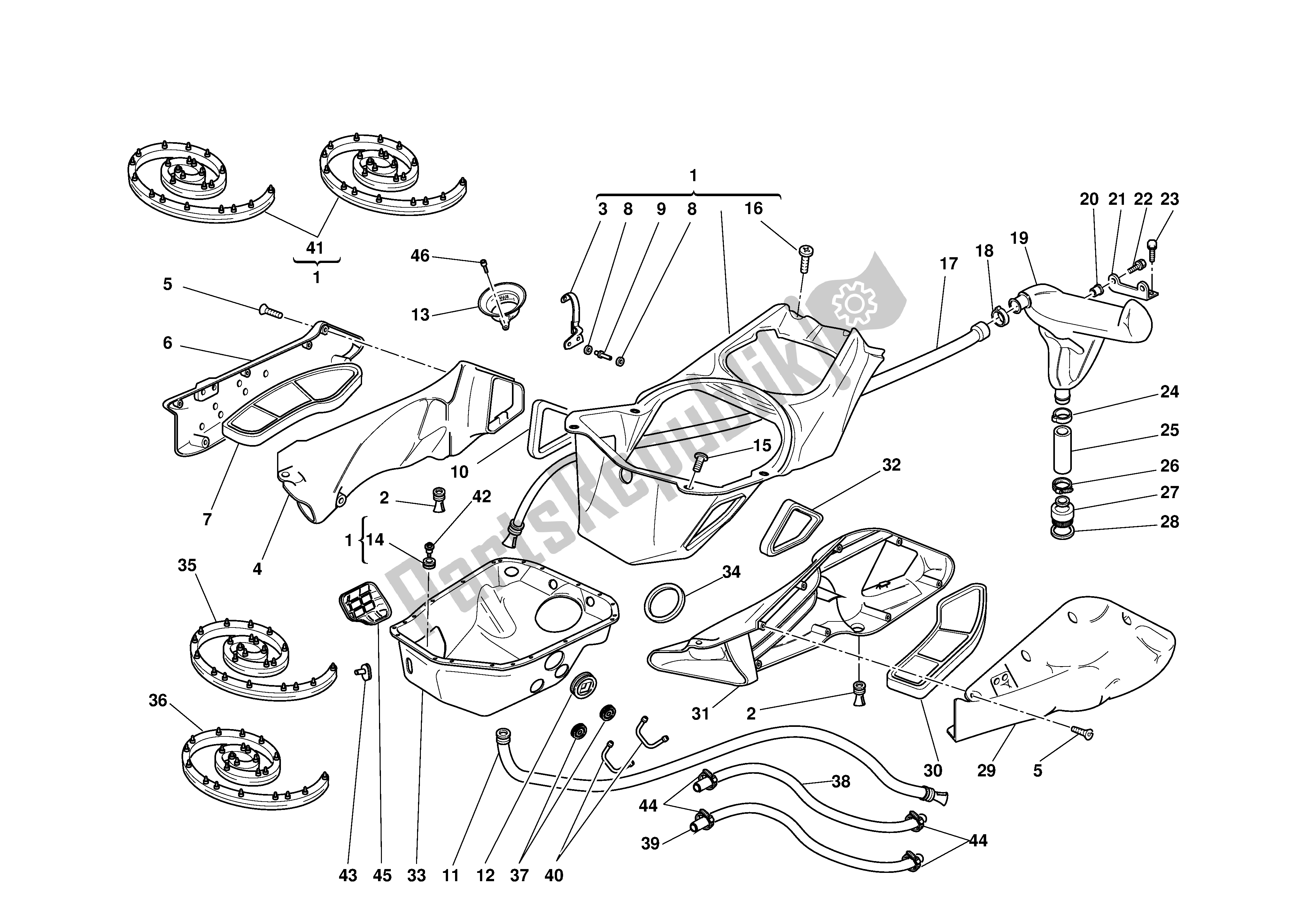 Todas las partes para Inducción De Aire - Oilvent de Ducati 748R 2001