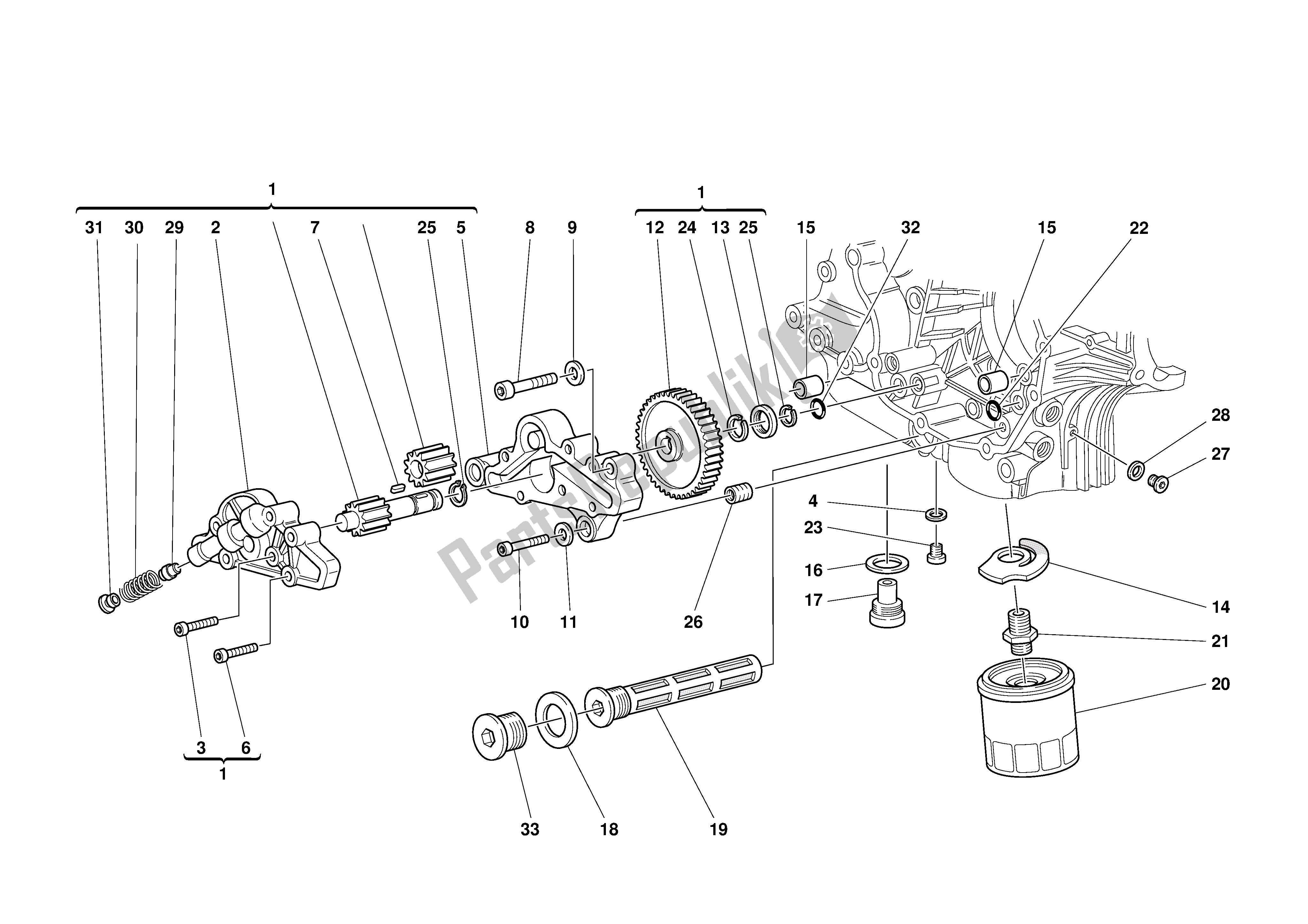 Alle onderdelen voor de Filters En Oliepomp van de Ducati 748R 2001
