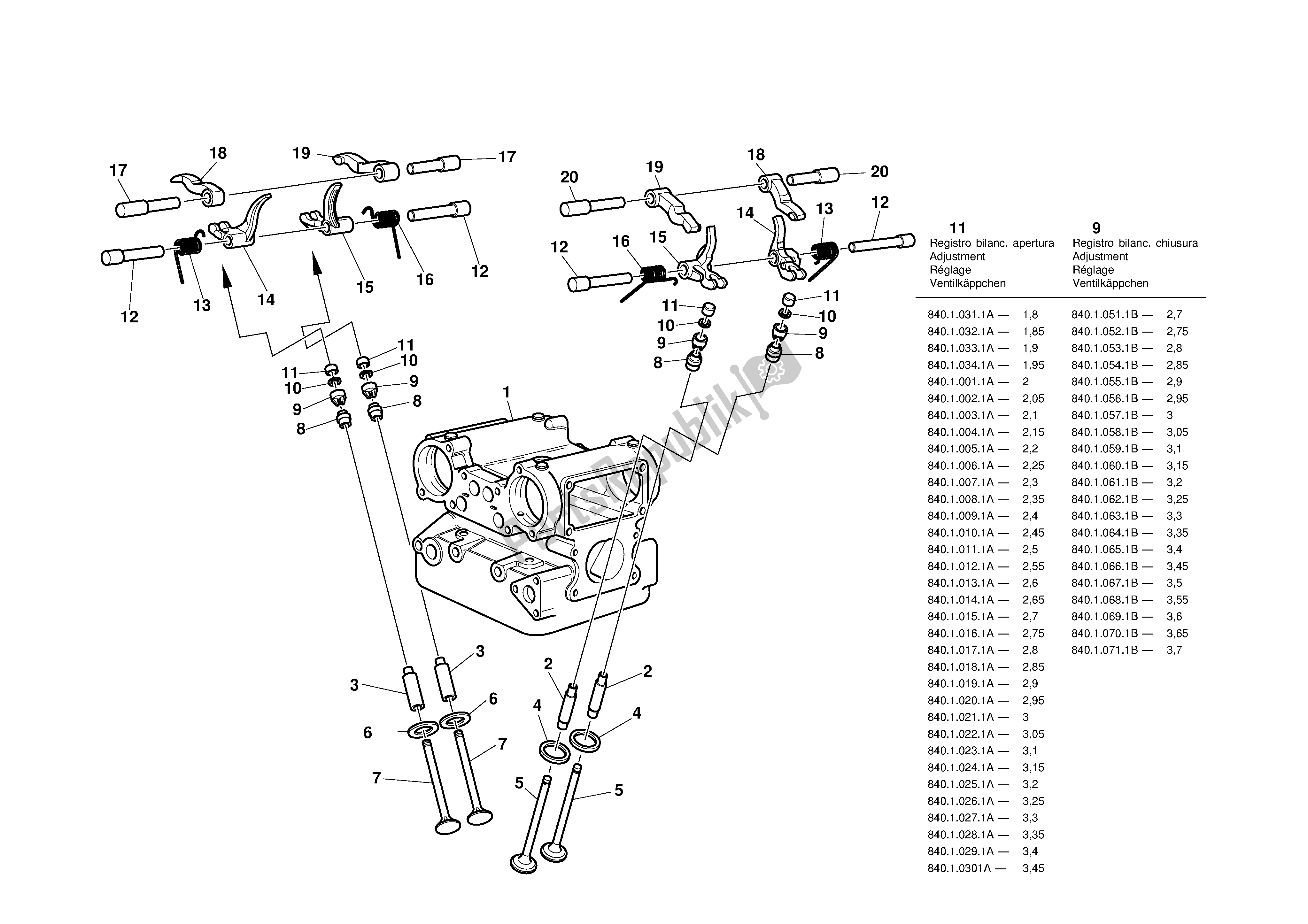 Todas las partes para Cabeza: Sincronización de Ducati 748R 2001
