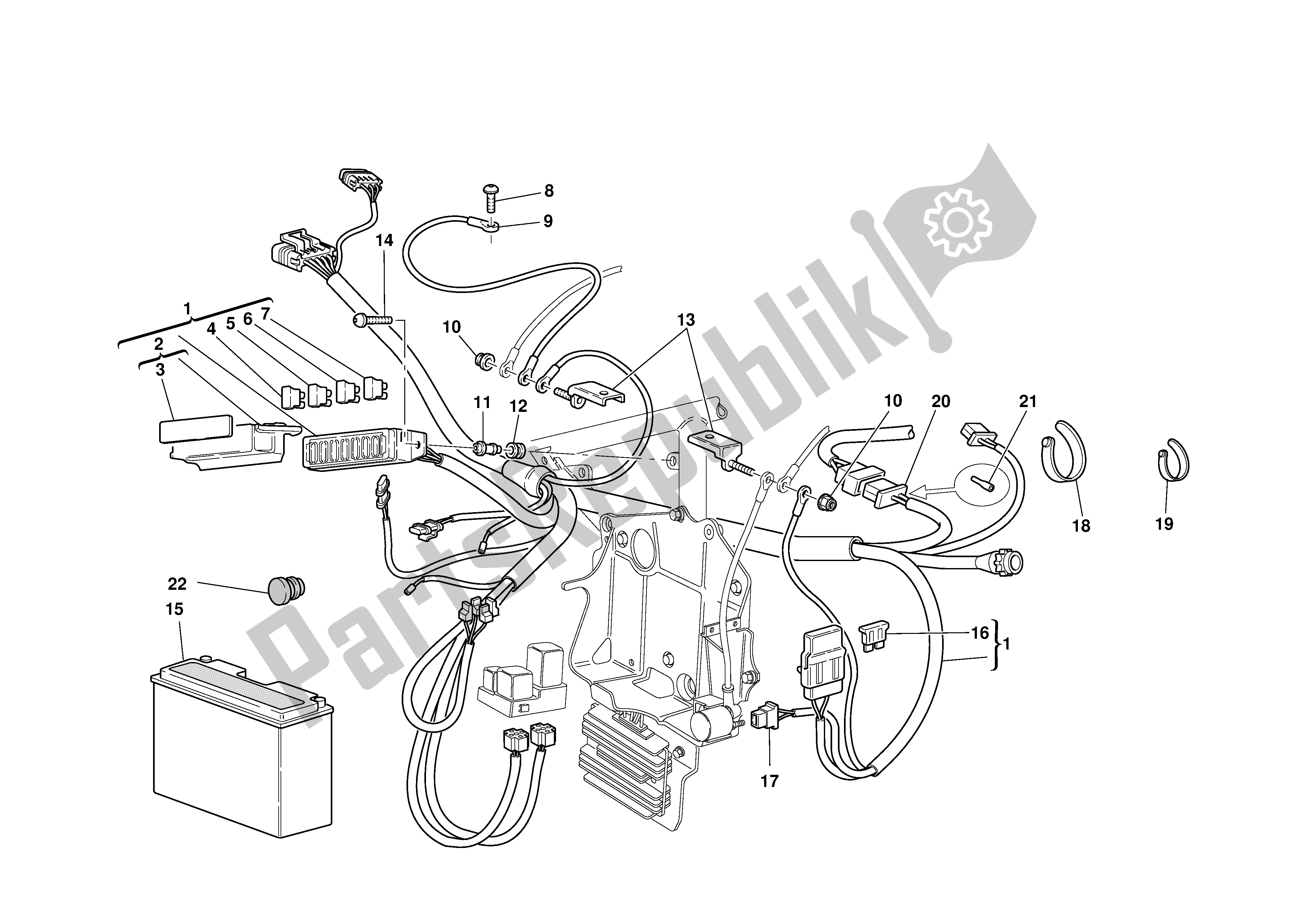 Todas las partes para Sistema Electrico de Ducati 748R 2001