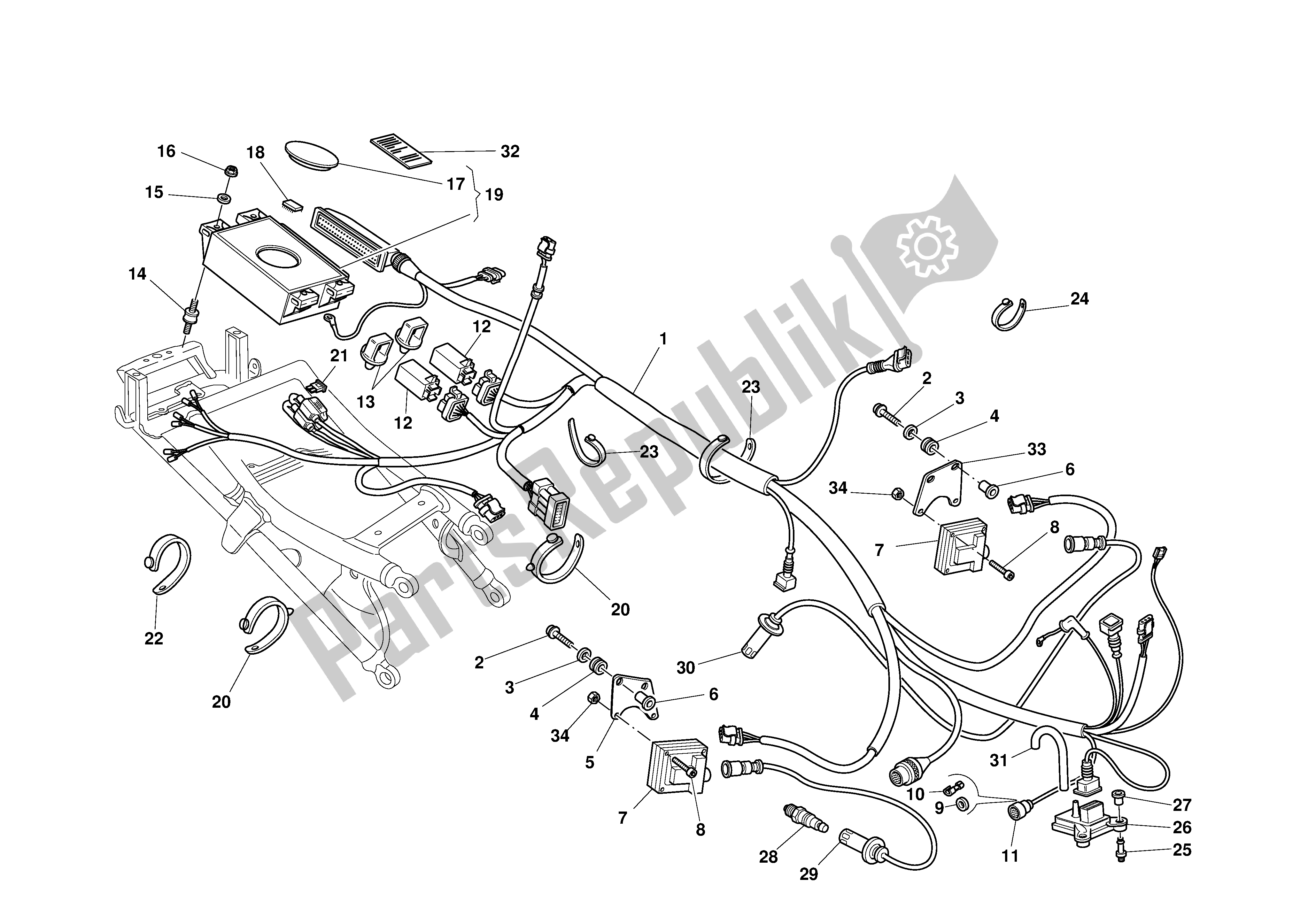 All parts for the Injection System of the Ducati 748R 2001