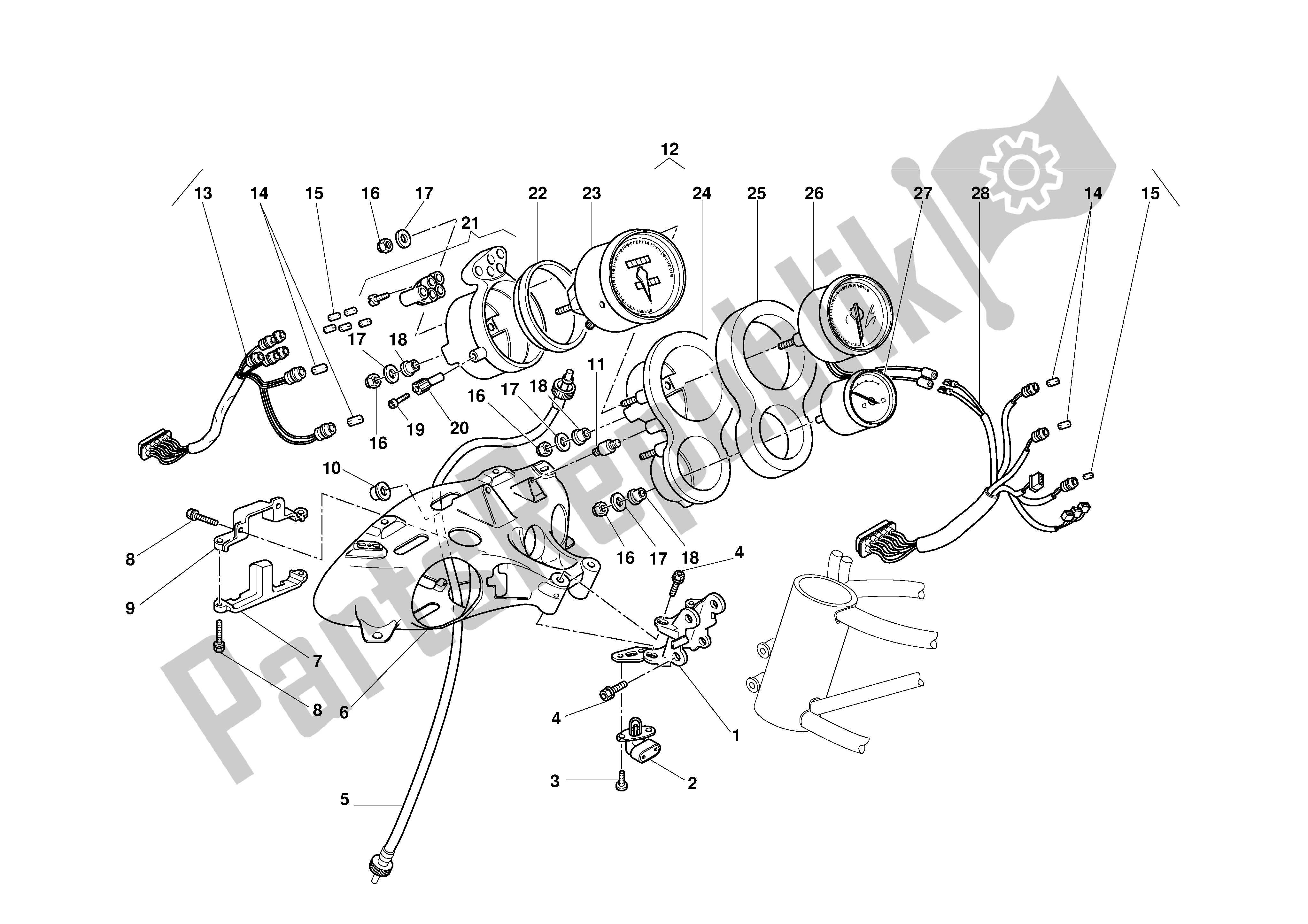 Todas las partes para Tablero De Instrumentos de Ducati 748R 2001