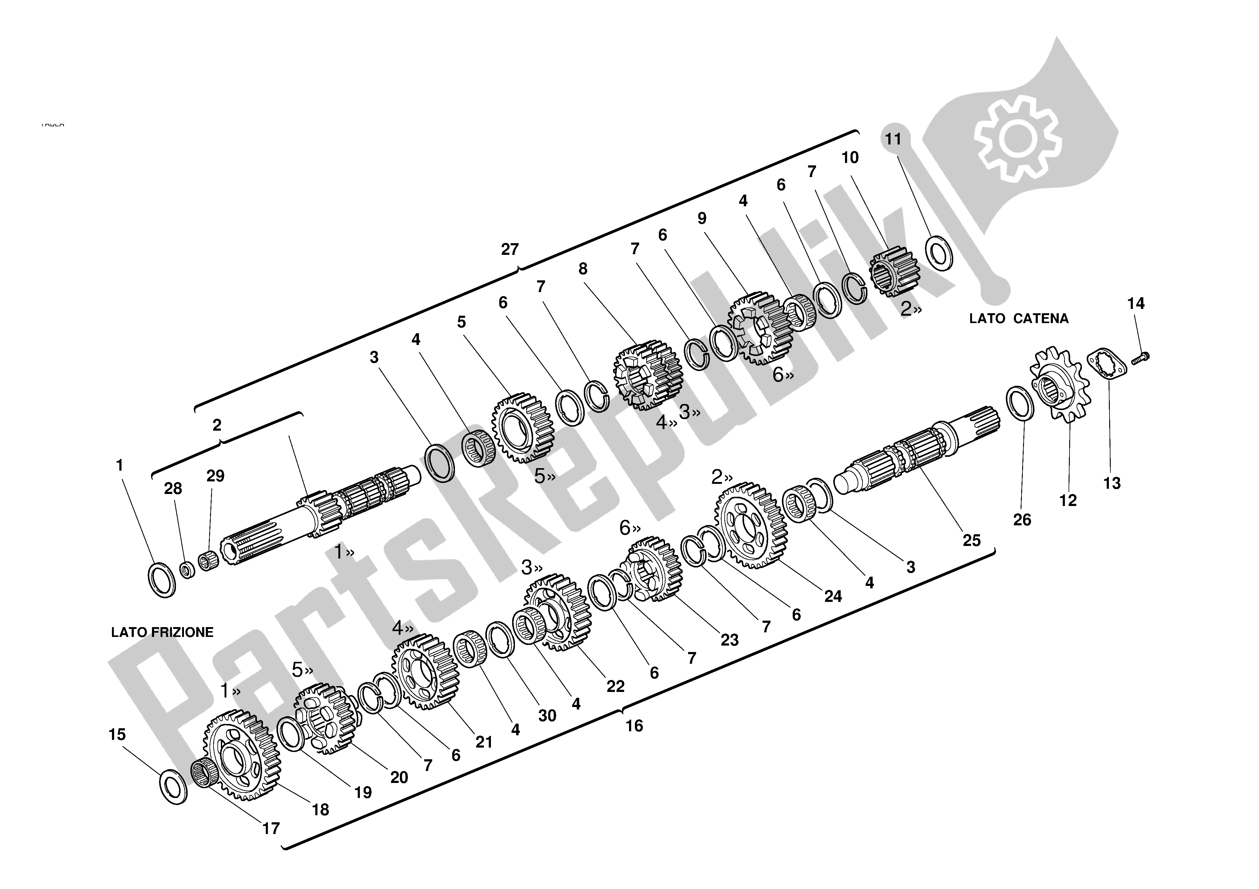 Todas las partes para Caja De Cambios de Ducati 996S Biposto 2001