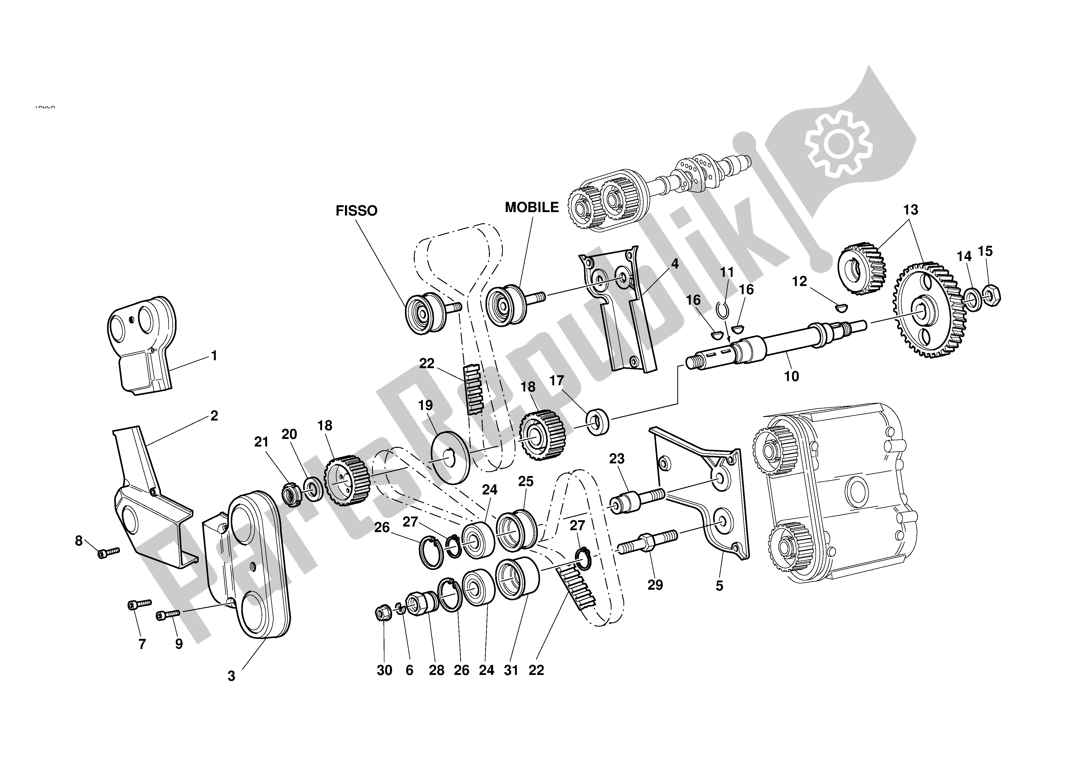 Todas las partes para Sincronización de Ducati 996S Biposto 2001