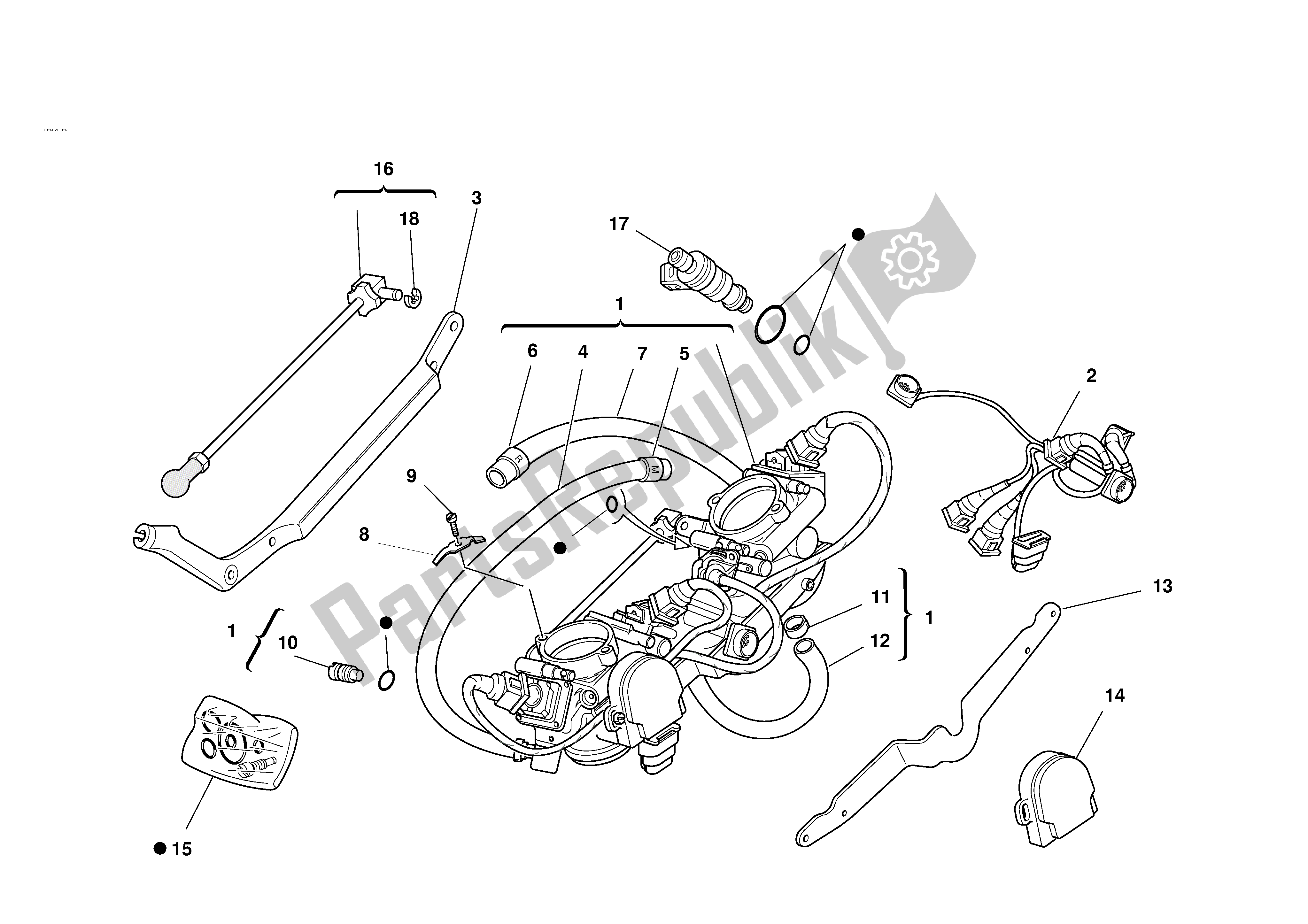 Todas las partes para Cuerpo Del Acelerador de Ducati 996S Biposto 2001