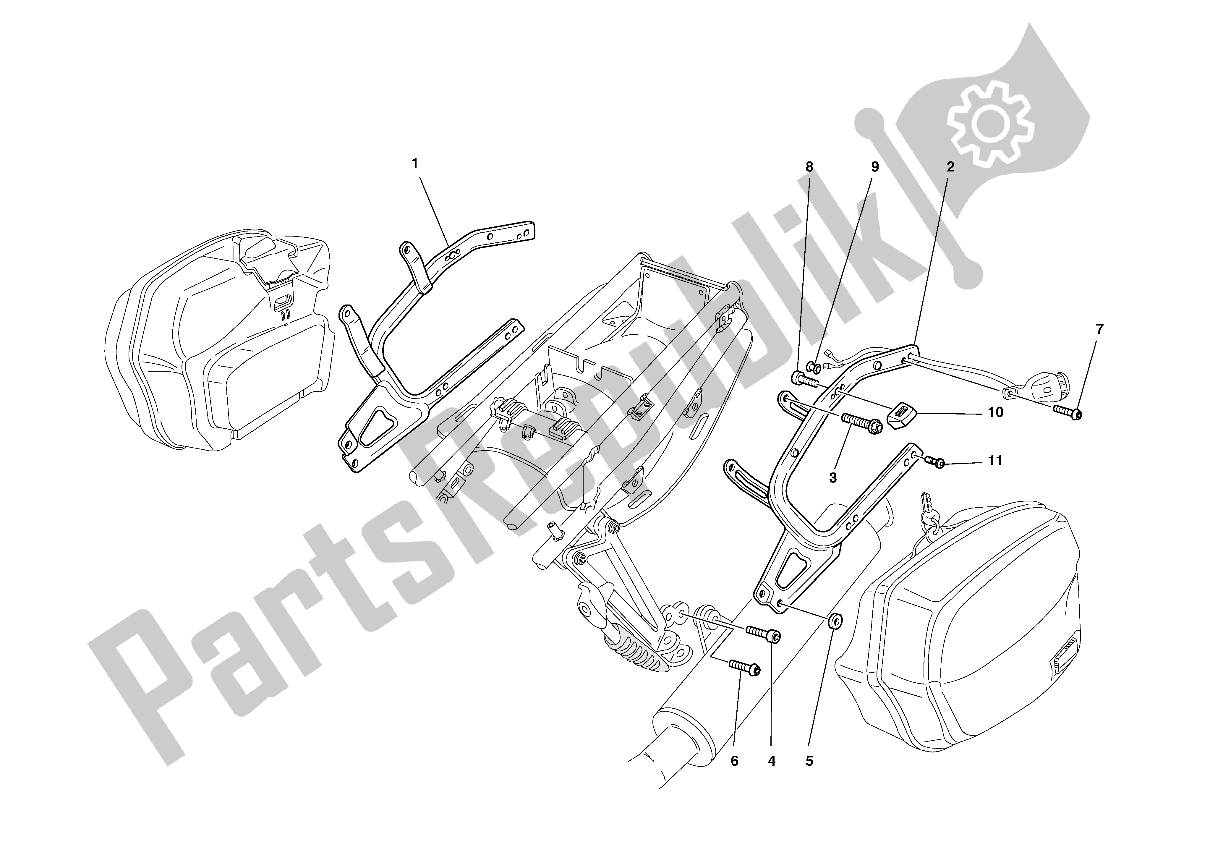 Tutte le parti per il Borse Laterali Si Chiude del Ducati Sporttouring 916 2001