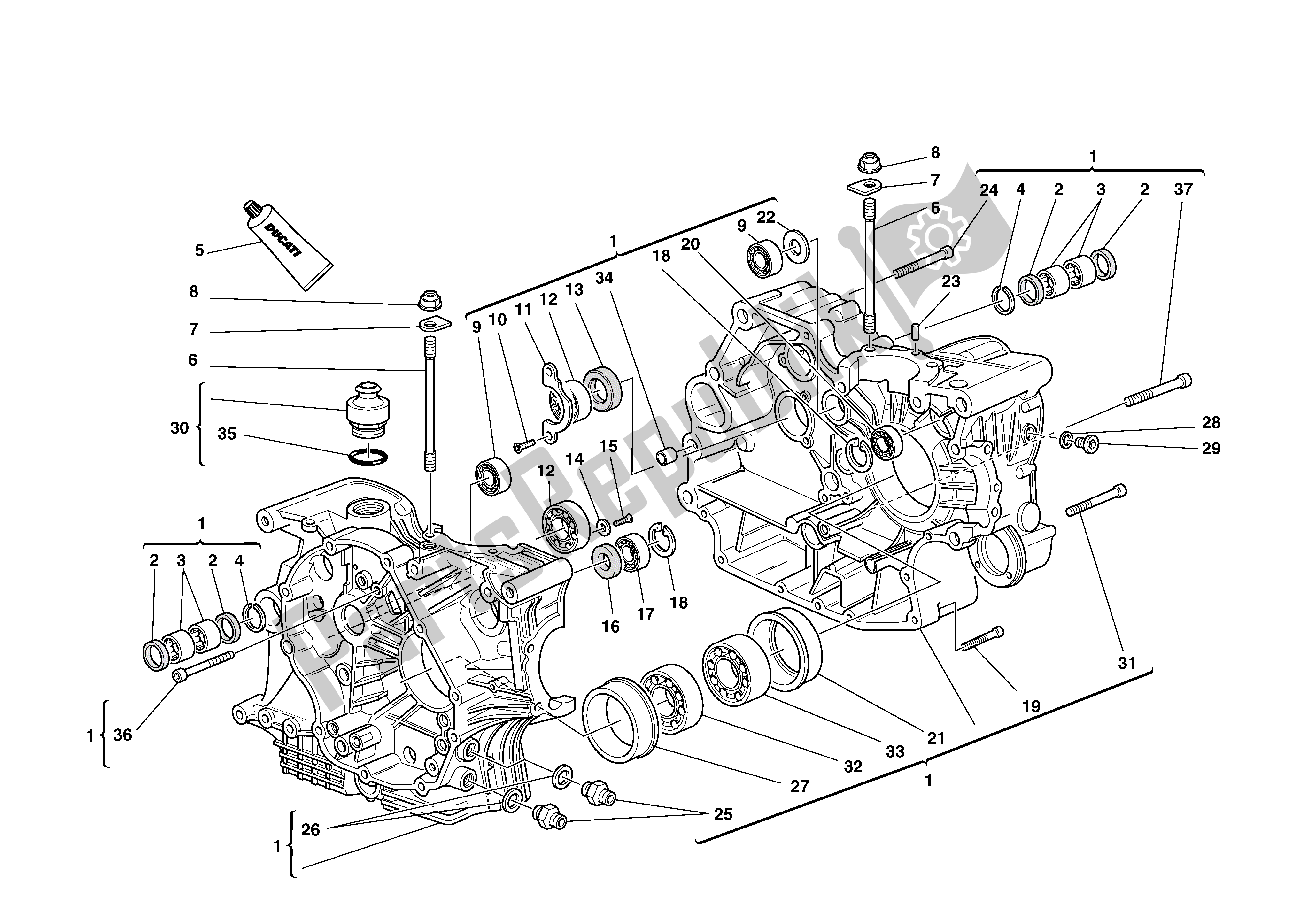 Tutte le parti per il Mezzi Carter del Ducati Sporttouring 916 2001