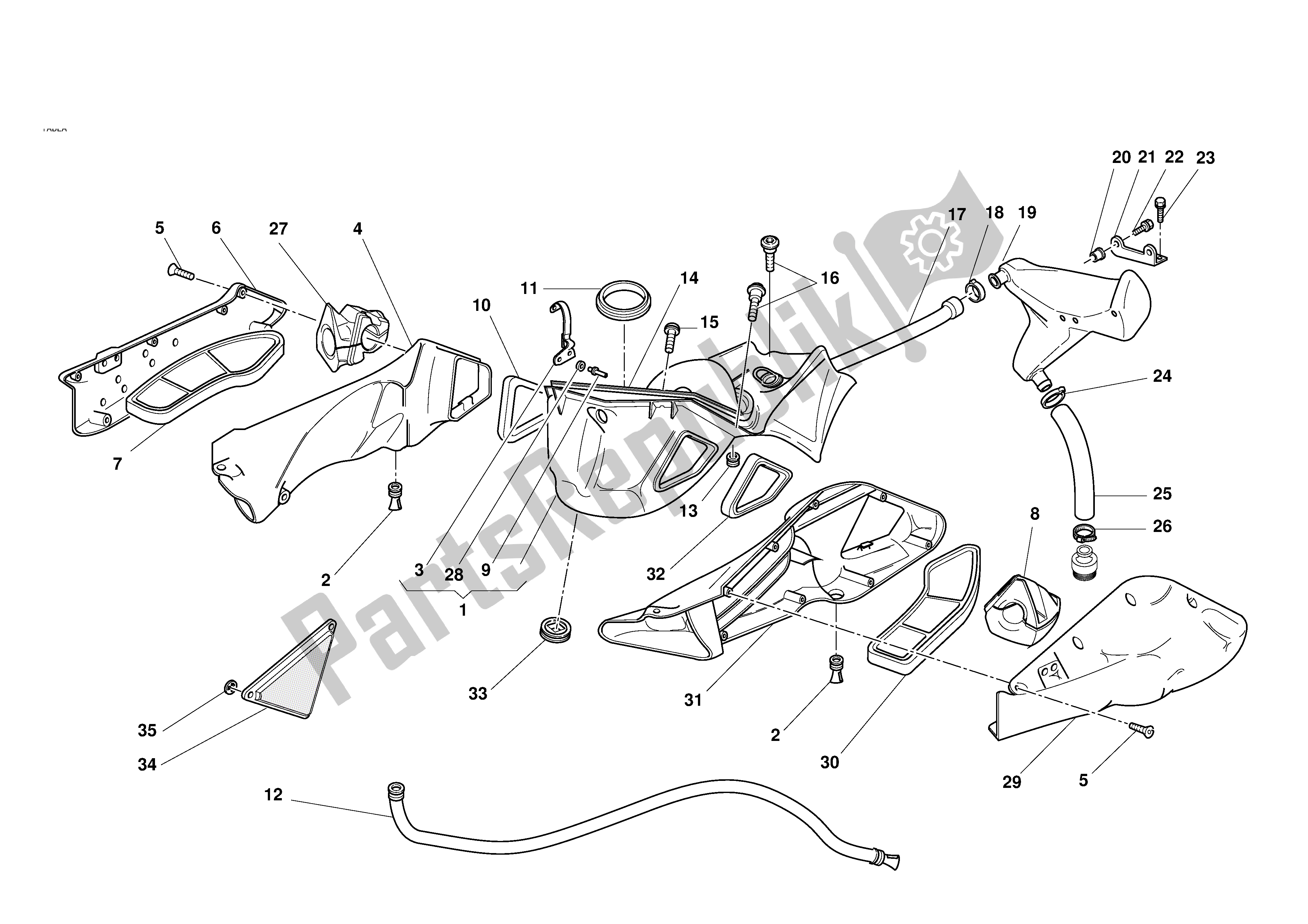 Toutes les pièces pour le évent D'air à Induction D'huile du Ducati 998R 2002