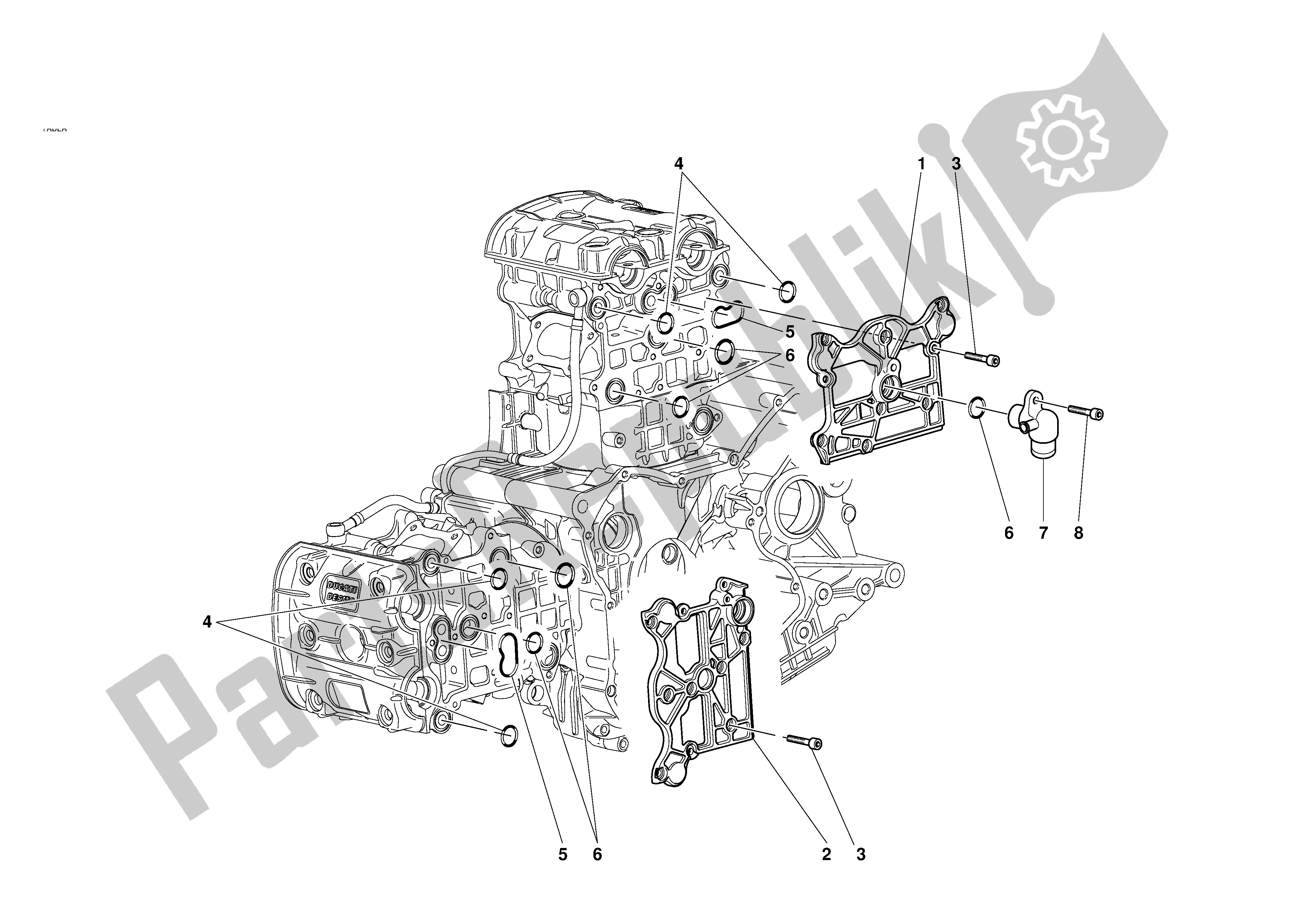 Alle onderdelen voor de Hoofdbedekking van de Ducati 998R 2002
