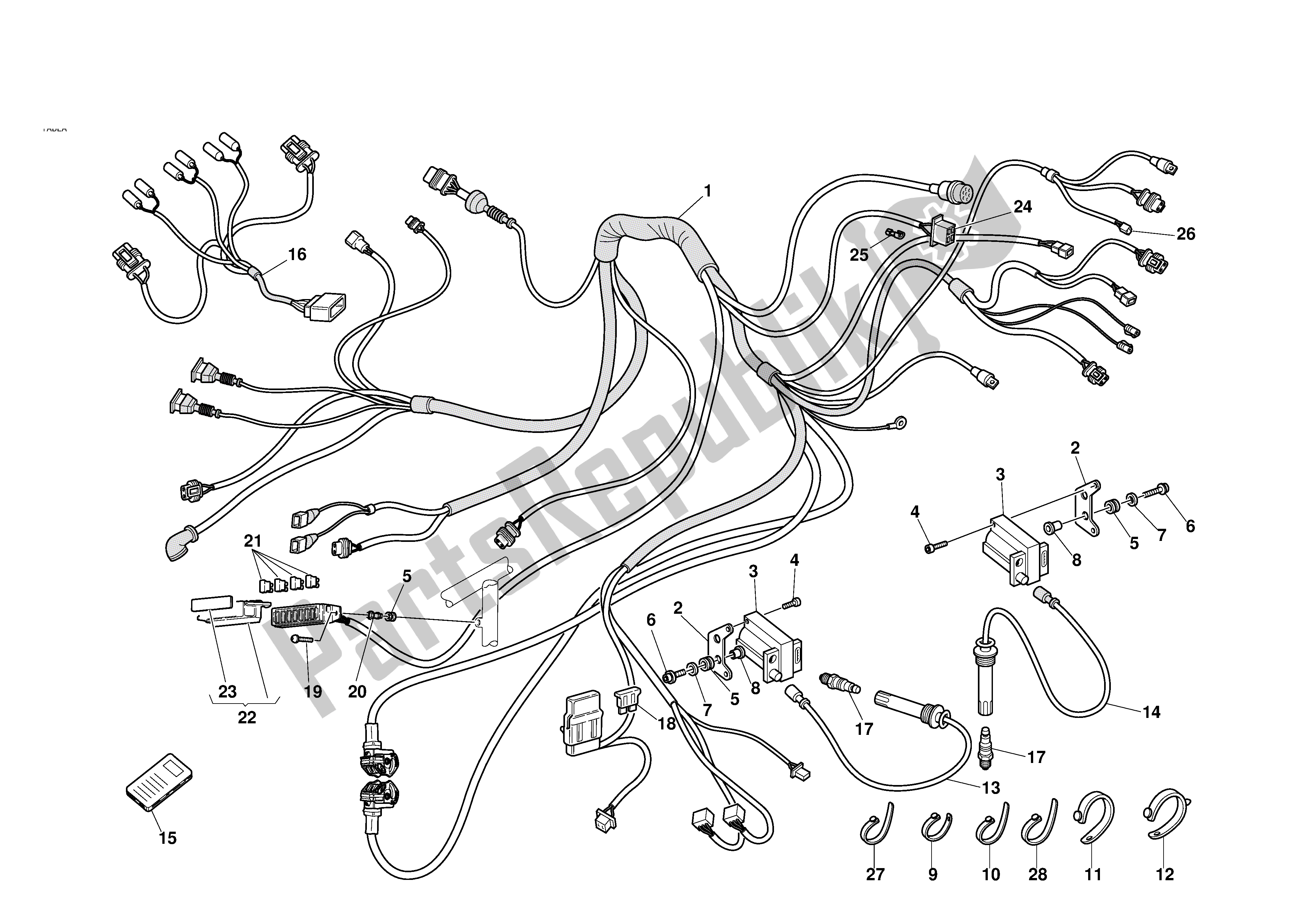 Tutte le parti per il Sistema Di Iniezione del Ducati 998R 2002