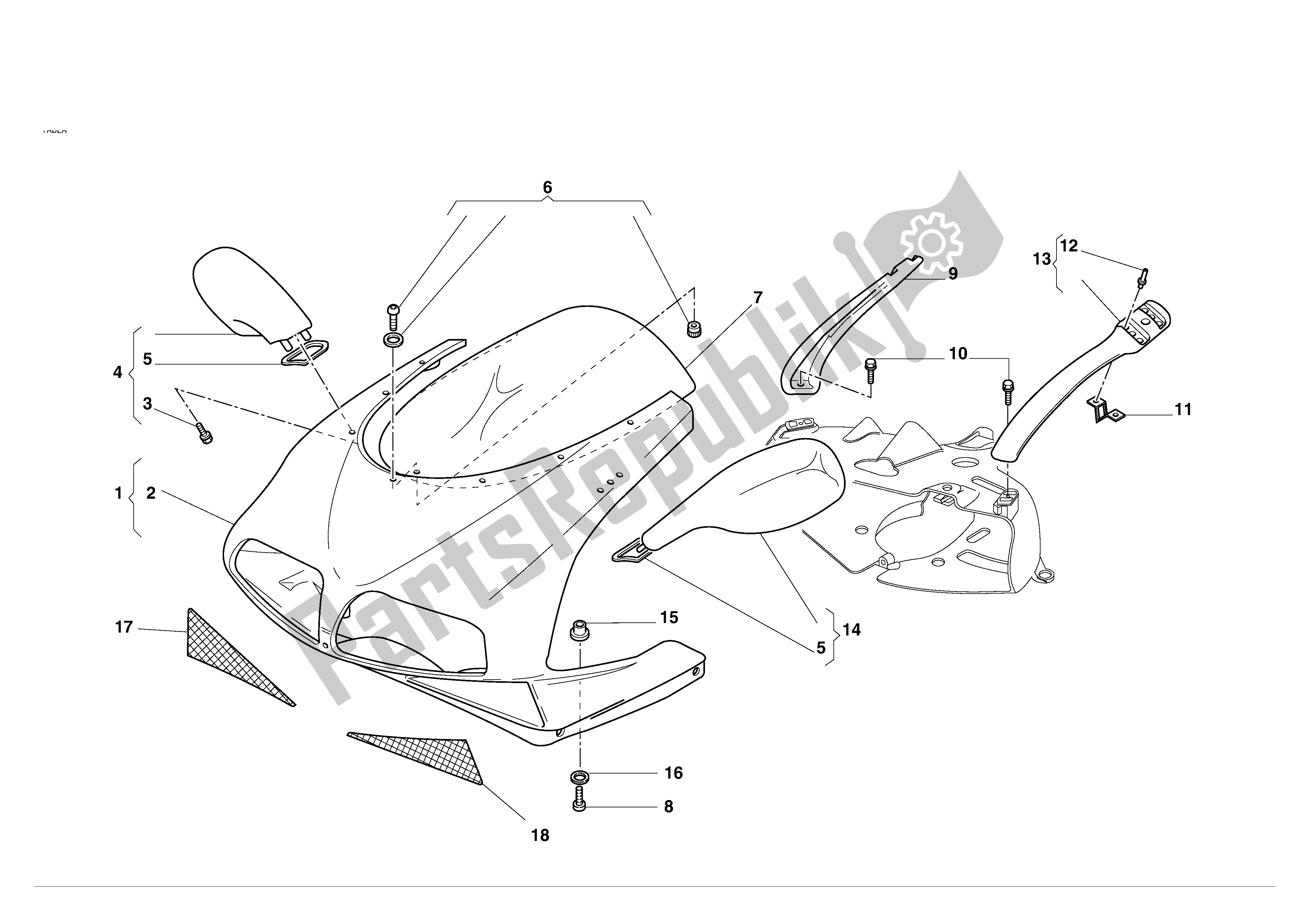 Todas las partes para Carenado De Faros de Ducati 998S 2002