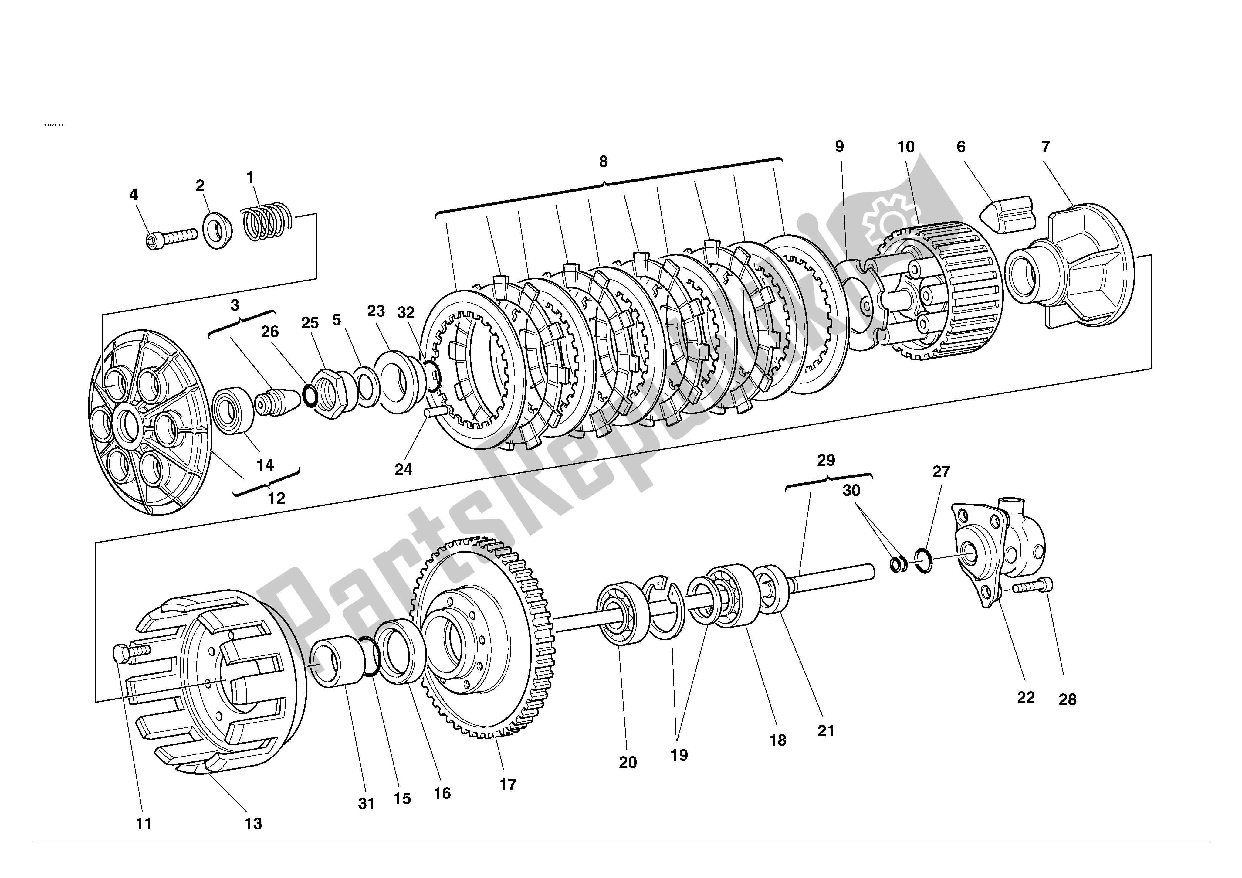 Tutte le parti per il Frizione del Ducati 998S 2002