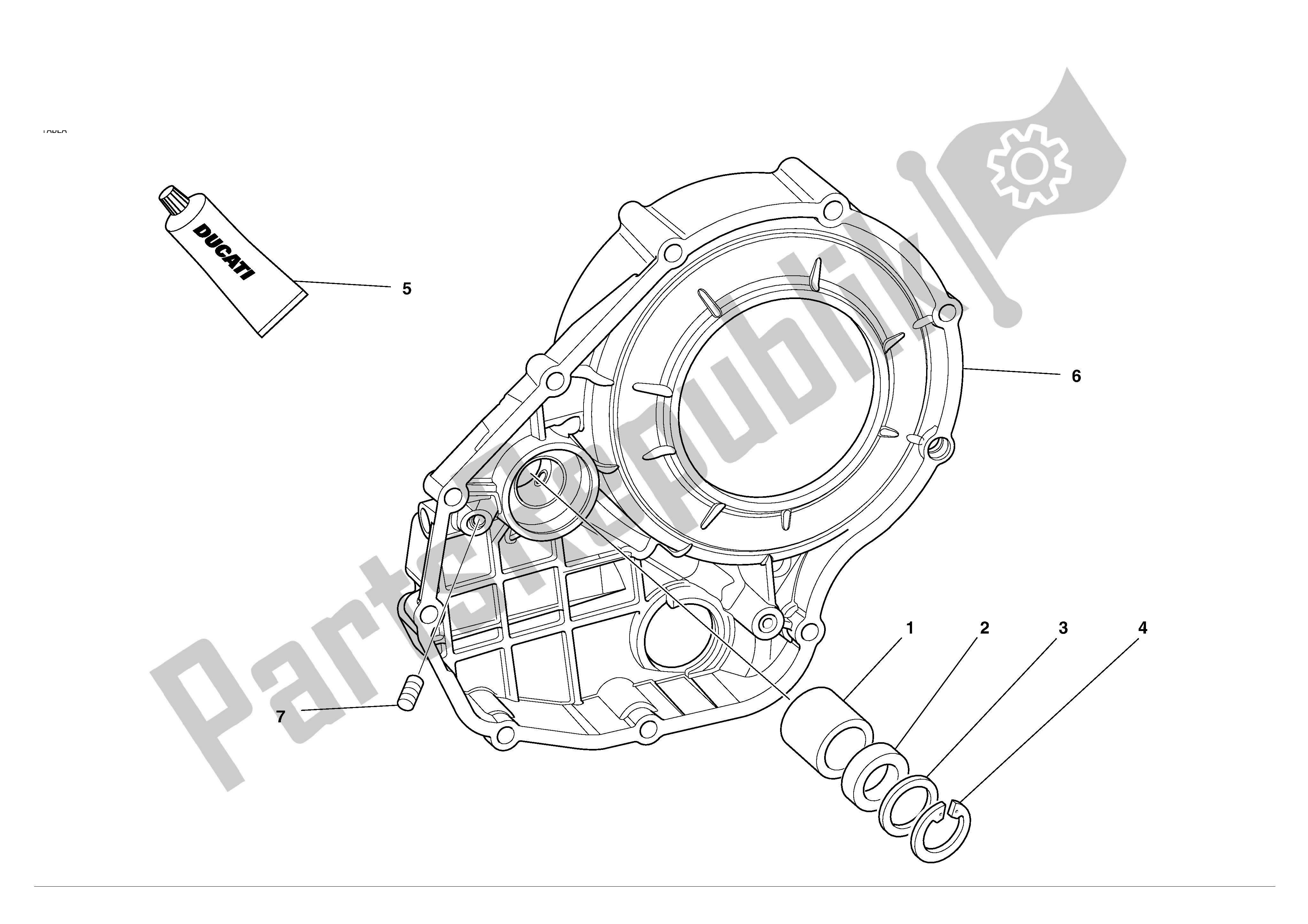 Tutte le parti per il Coperchio Frizione del Ducati 998S 2002