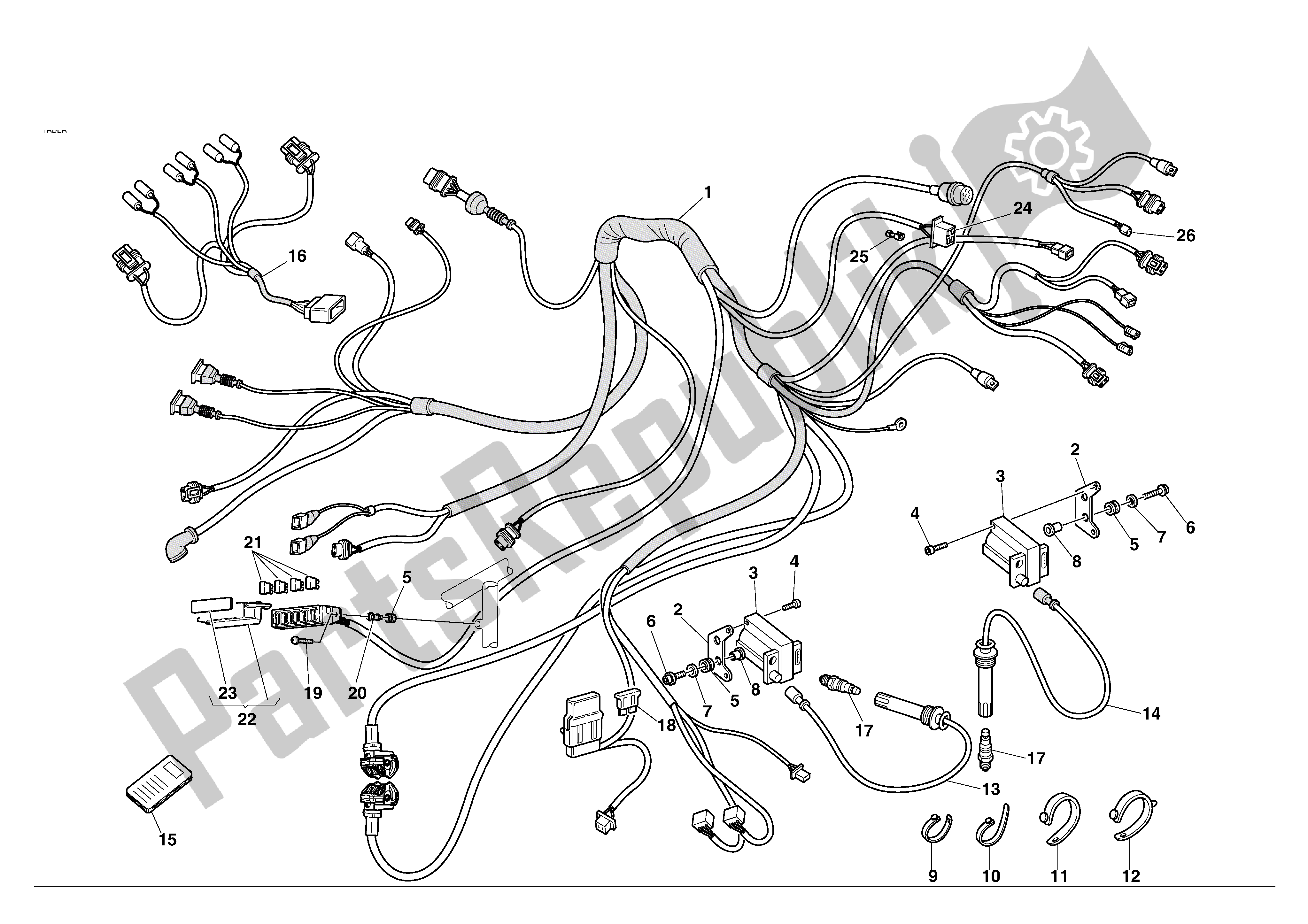 Tutte le parti per il Sistema Di Iniezione del Ducati 998S 2002