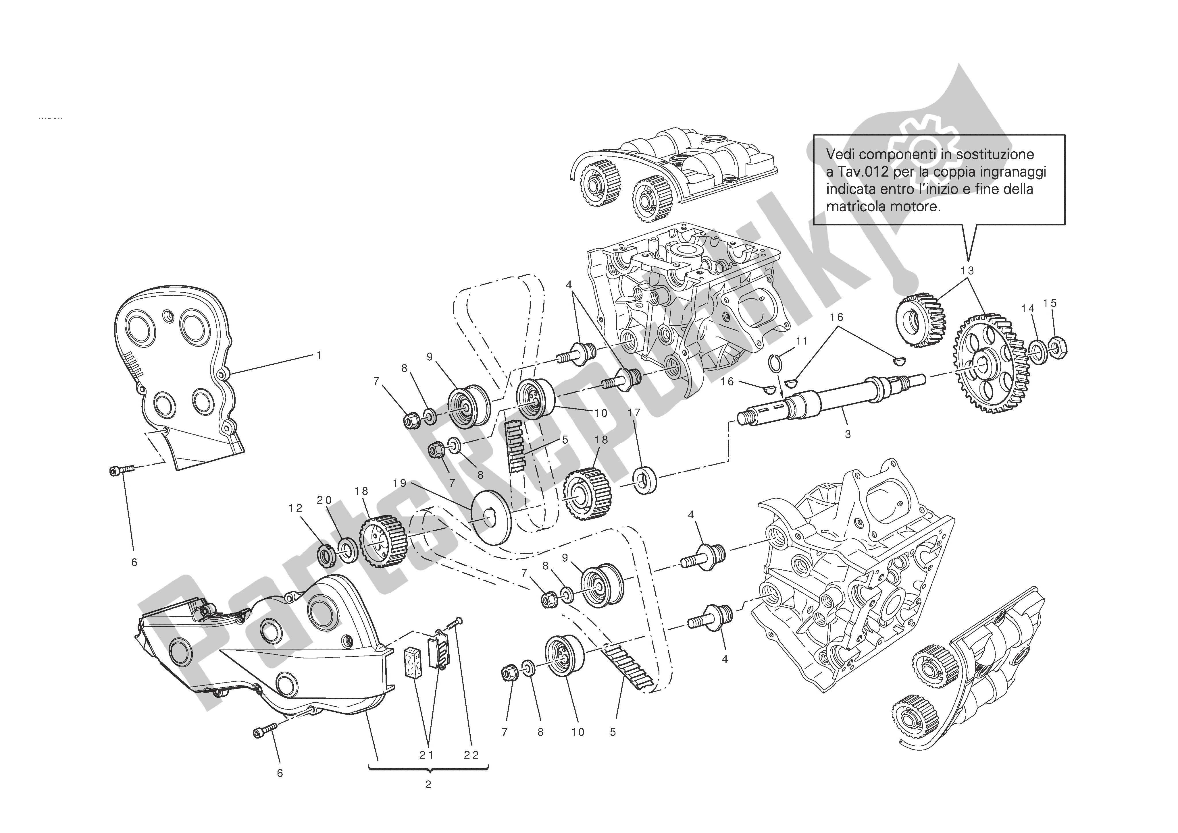 Todas las partes para Sistema De Cronometraje de Ducati 1198 2011