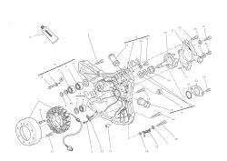 Water pump-altr-sidecrnkcse cover