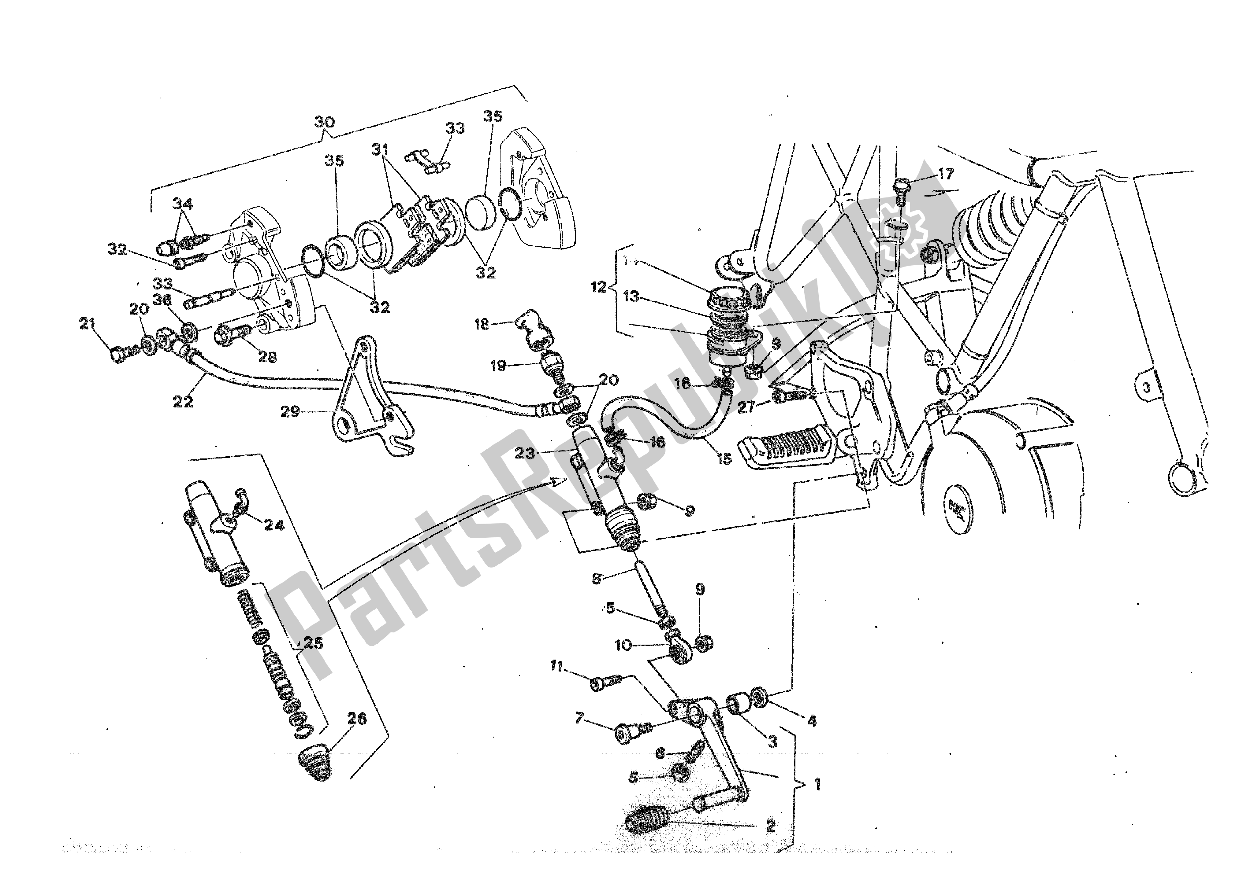 All parts for the 750spartscatalogue_77 of the Ducati 750S 1989 - 1990