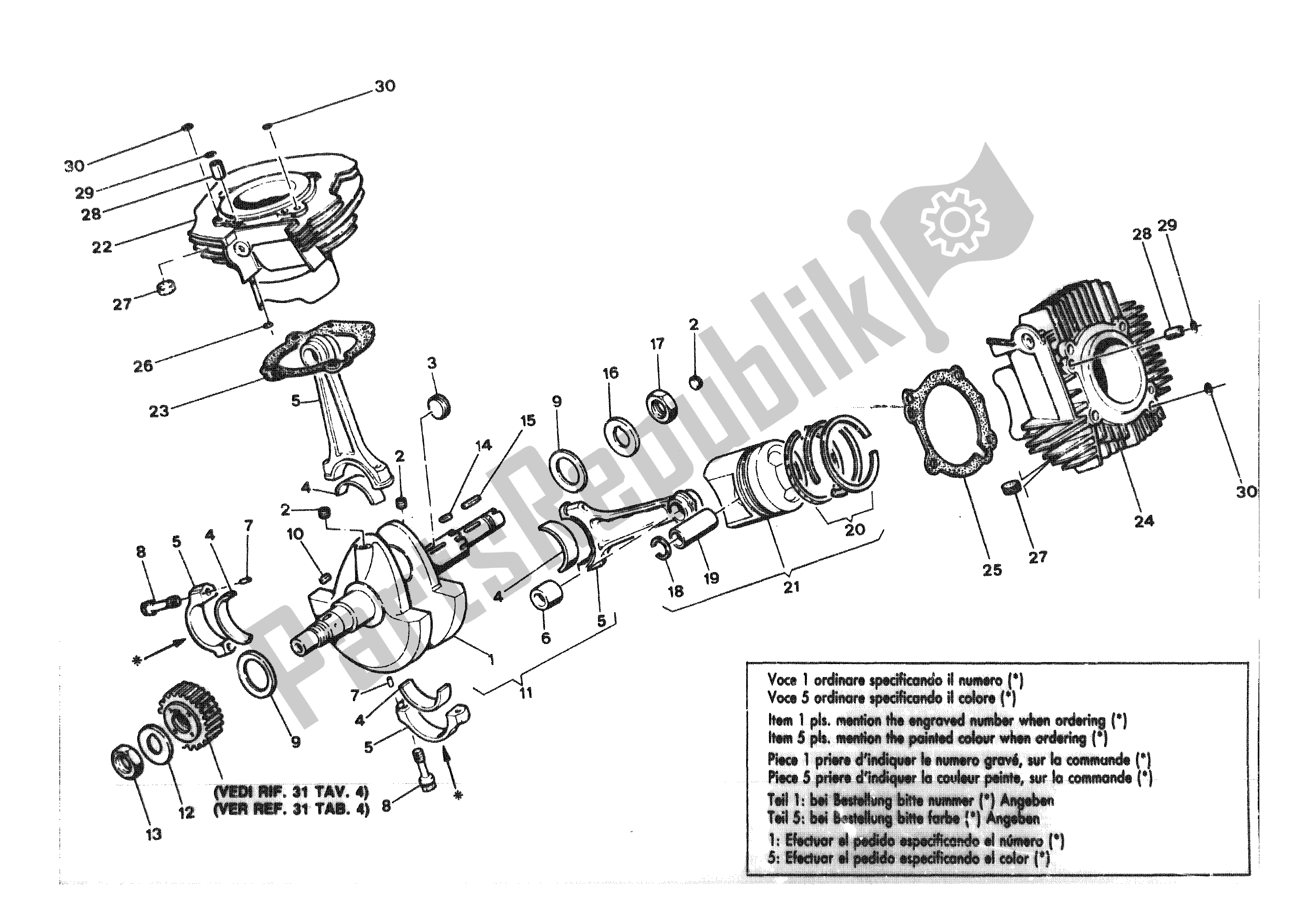 All parts for the Cylinders - Crankshaft of the Ducati 750 Sport 1988