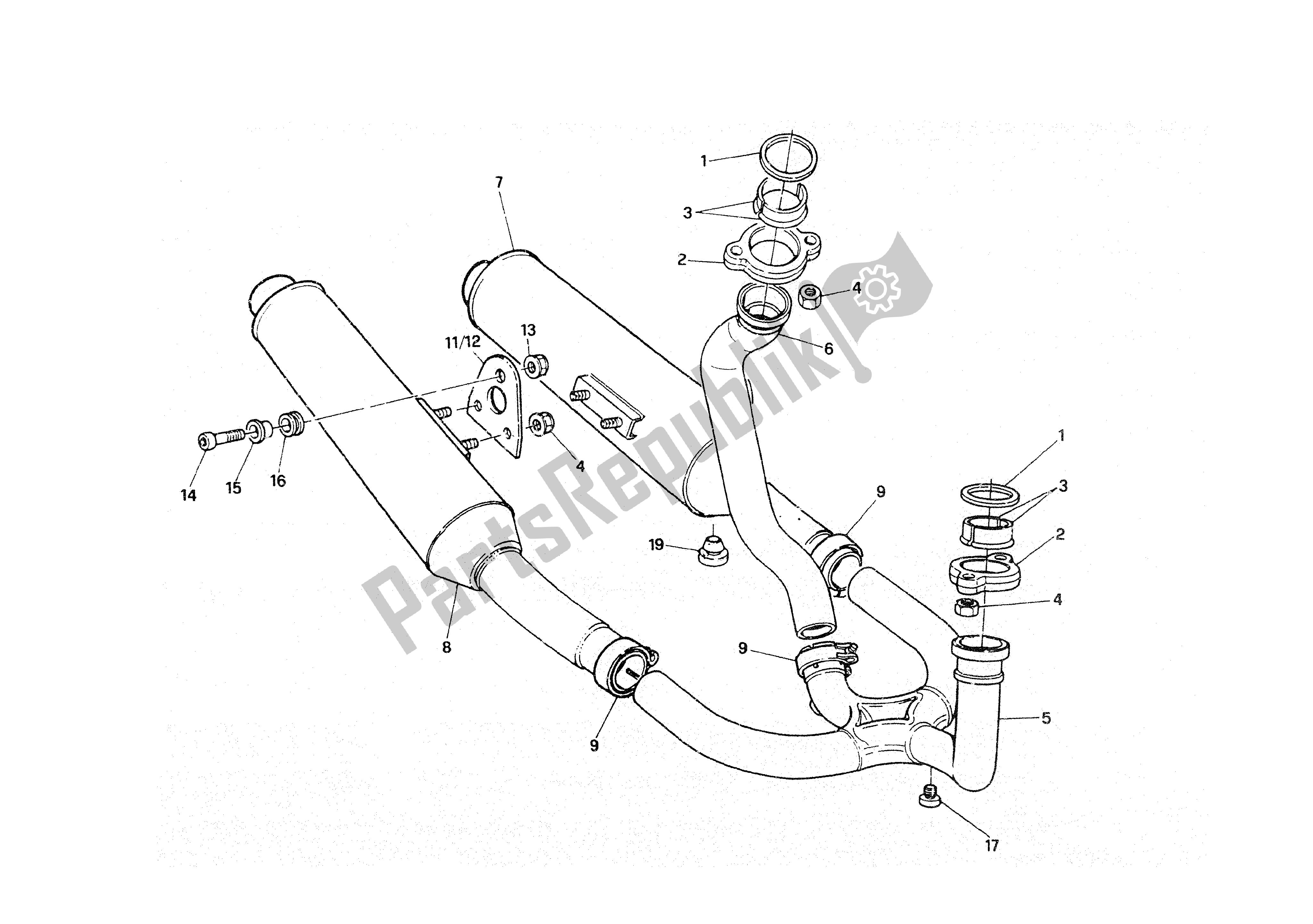 Todas las partes para Sistema De Escape de Ducati Paso 907 I. E. 1991 - 1993