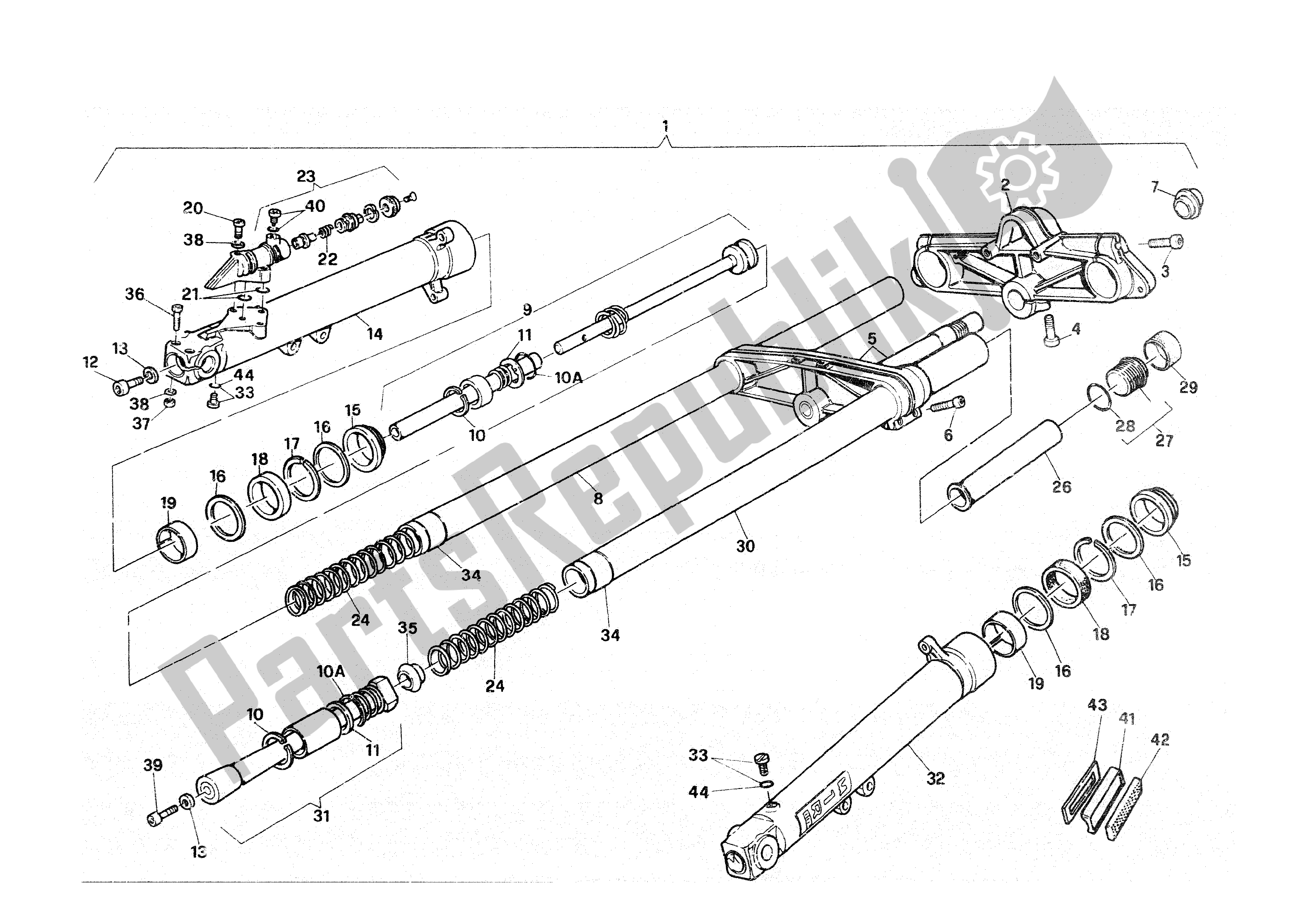 Tutte le parti per il Forcella Anteriore del Ducati Paso 907 I. E. 1991 - 1993