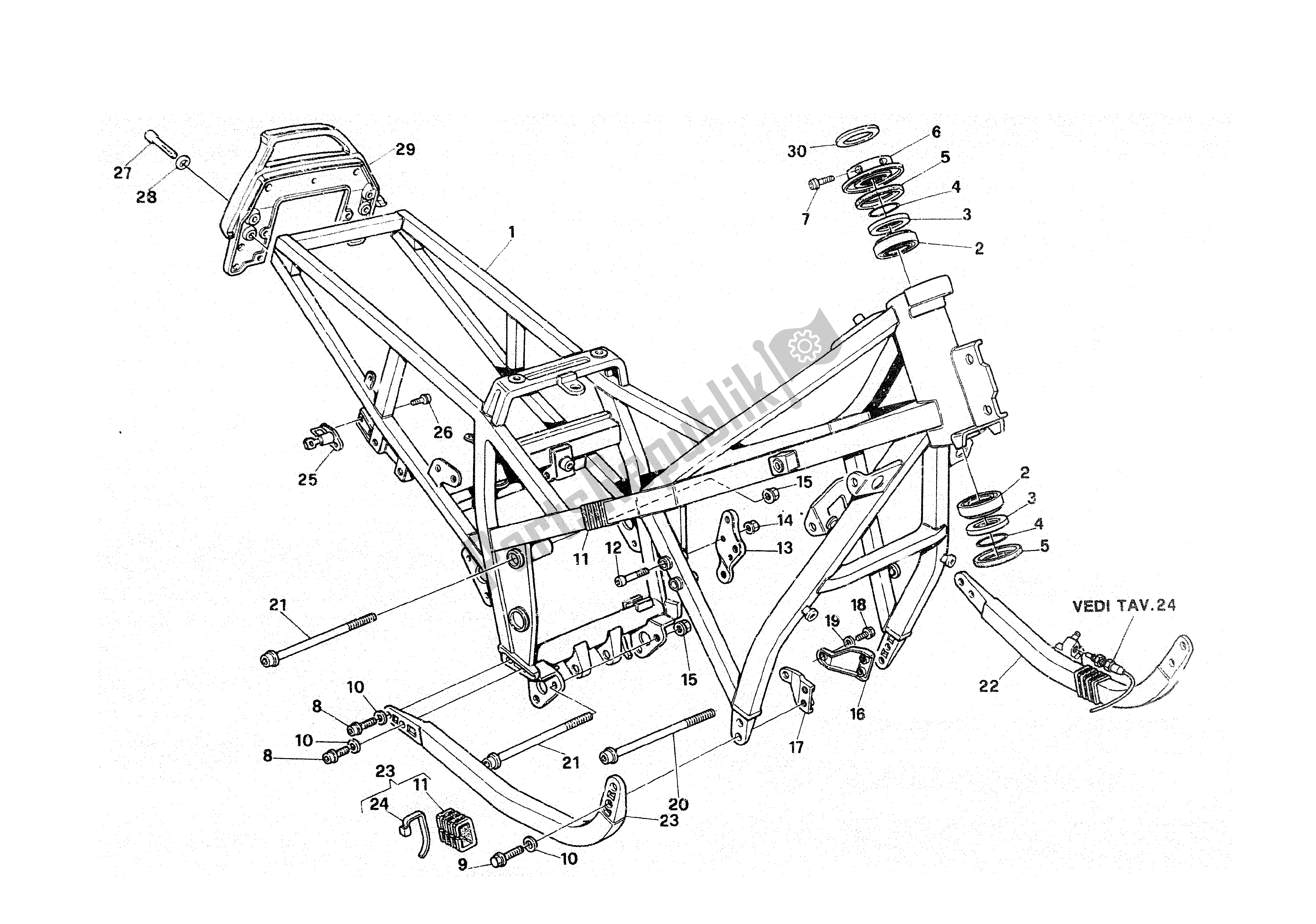 Tutte le parti per il Telaio del Ducati Paso 907 I. E. 1991 - 1993