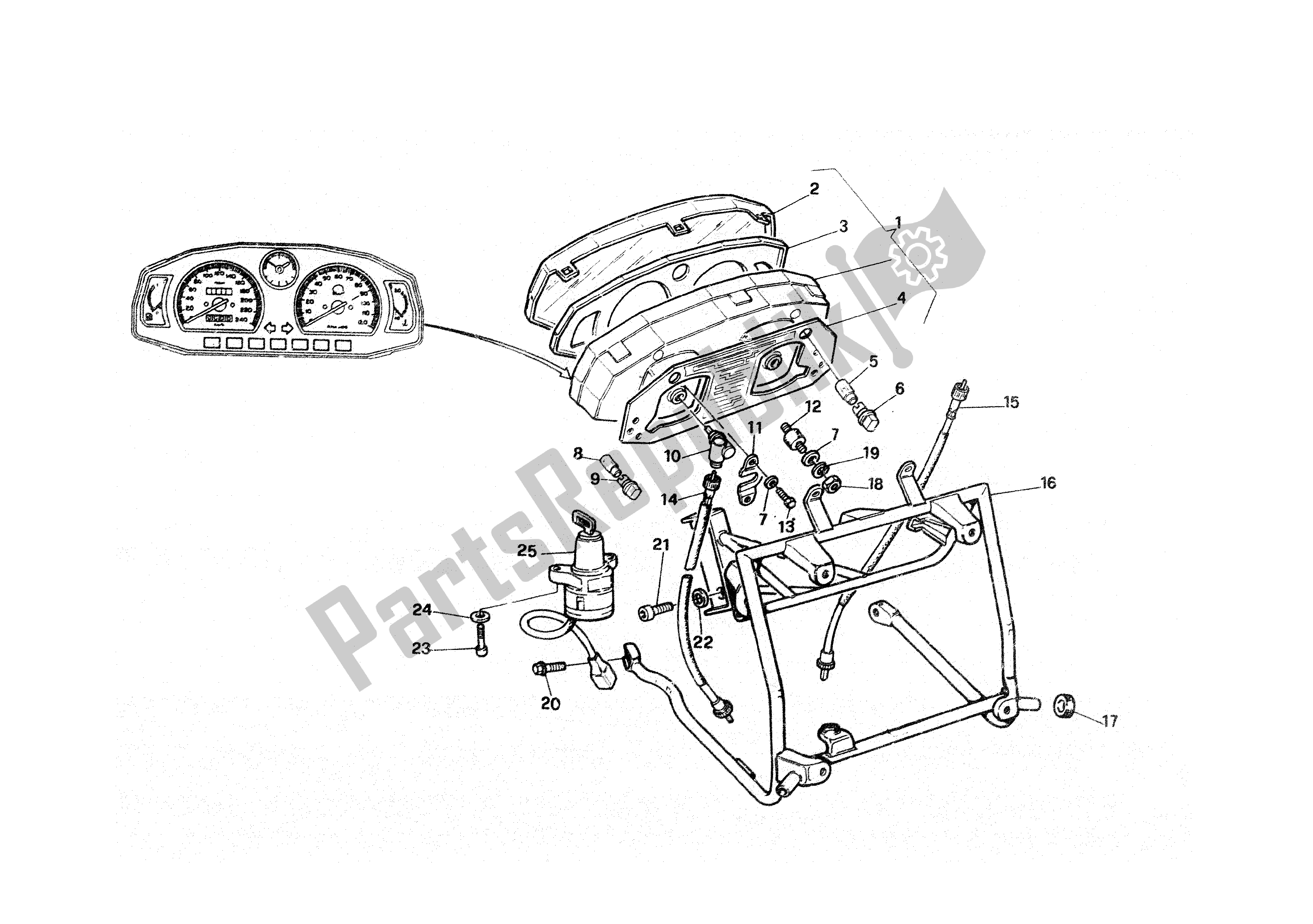 Tutte le parti per il Cruscotto - Strumenti del Ducati Paso 907 I. E. 1991 - 1993