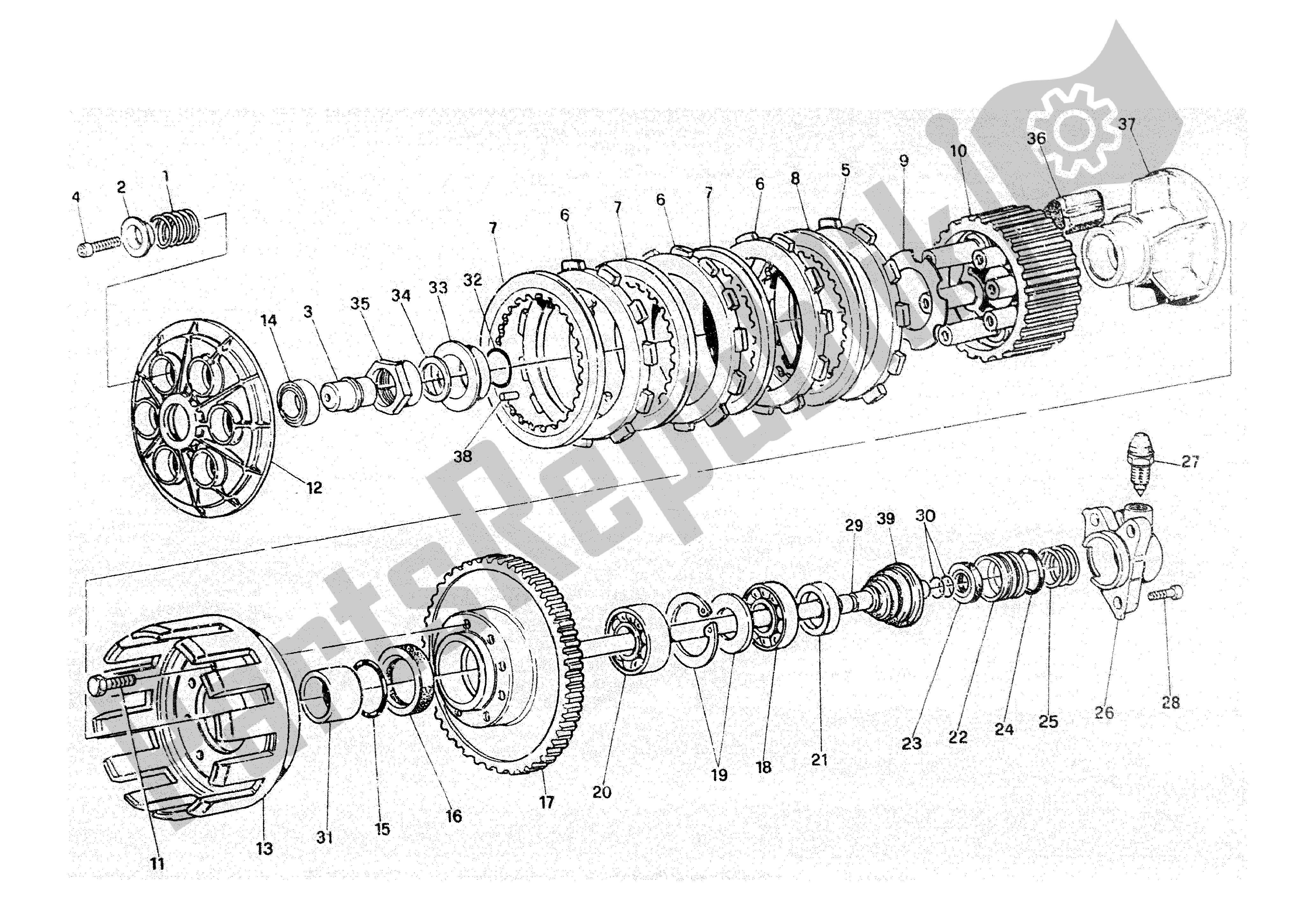 Tutte le parti per il Frizione del Ducati Paso 907 I. E. 1991 - 1993