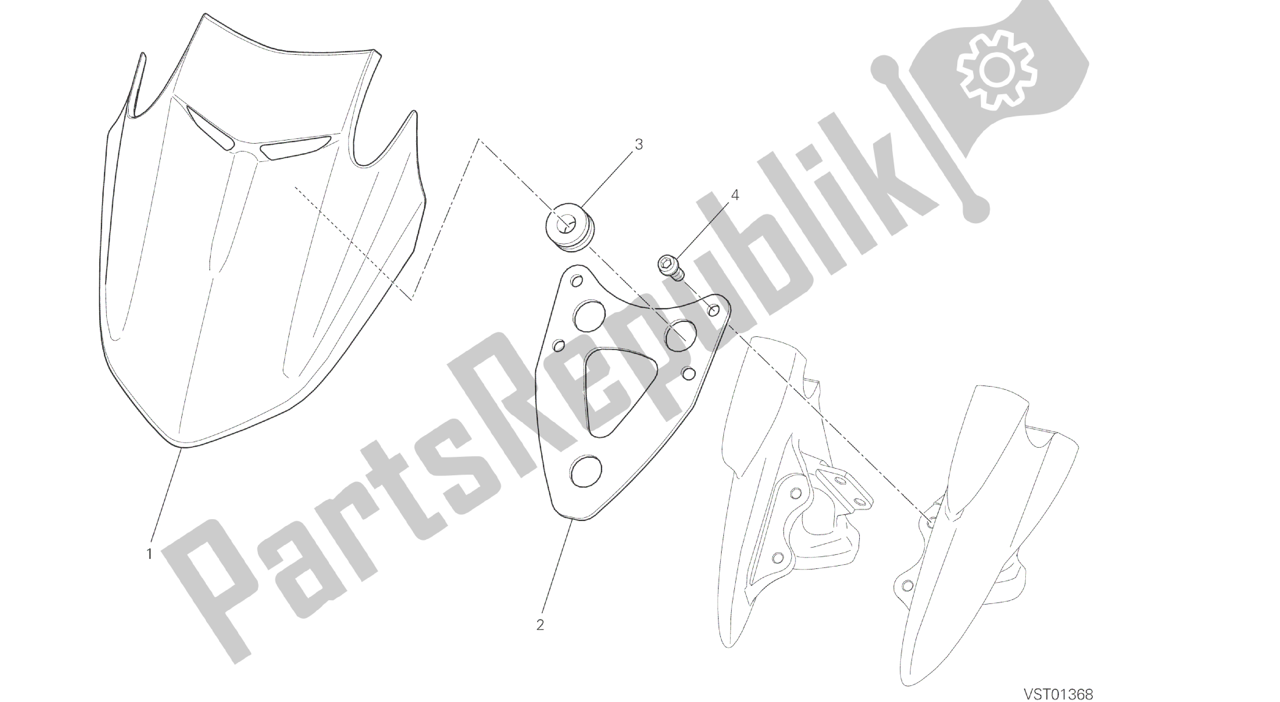 Todas las partes para Dibujo 37a - Marco De Grupo De Parabrisas [mod: Dvl] de Ducati Diavel 1200 2016