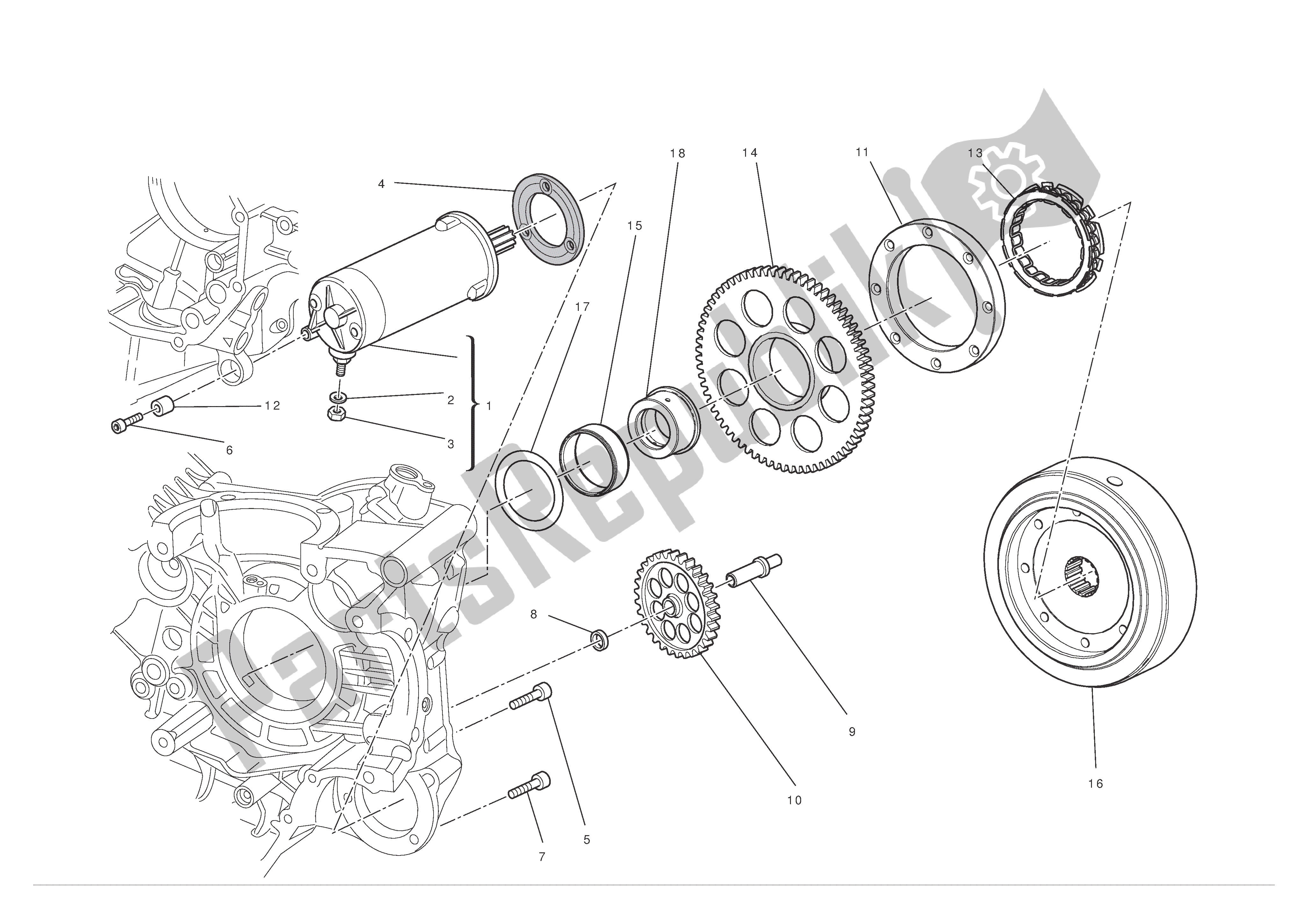 Alle onderdelen voor de Elektrisch Starten En Ontsteken van de Ducati Diavel 1200 2012