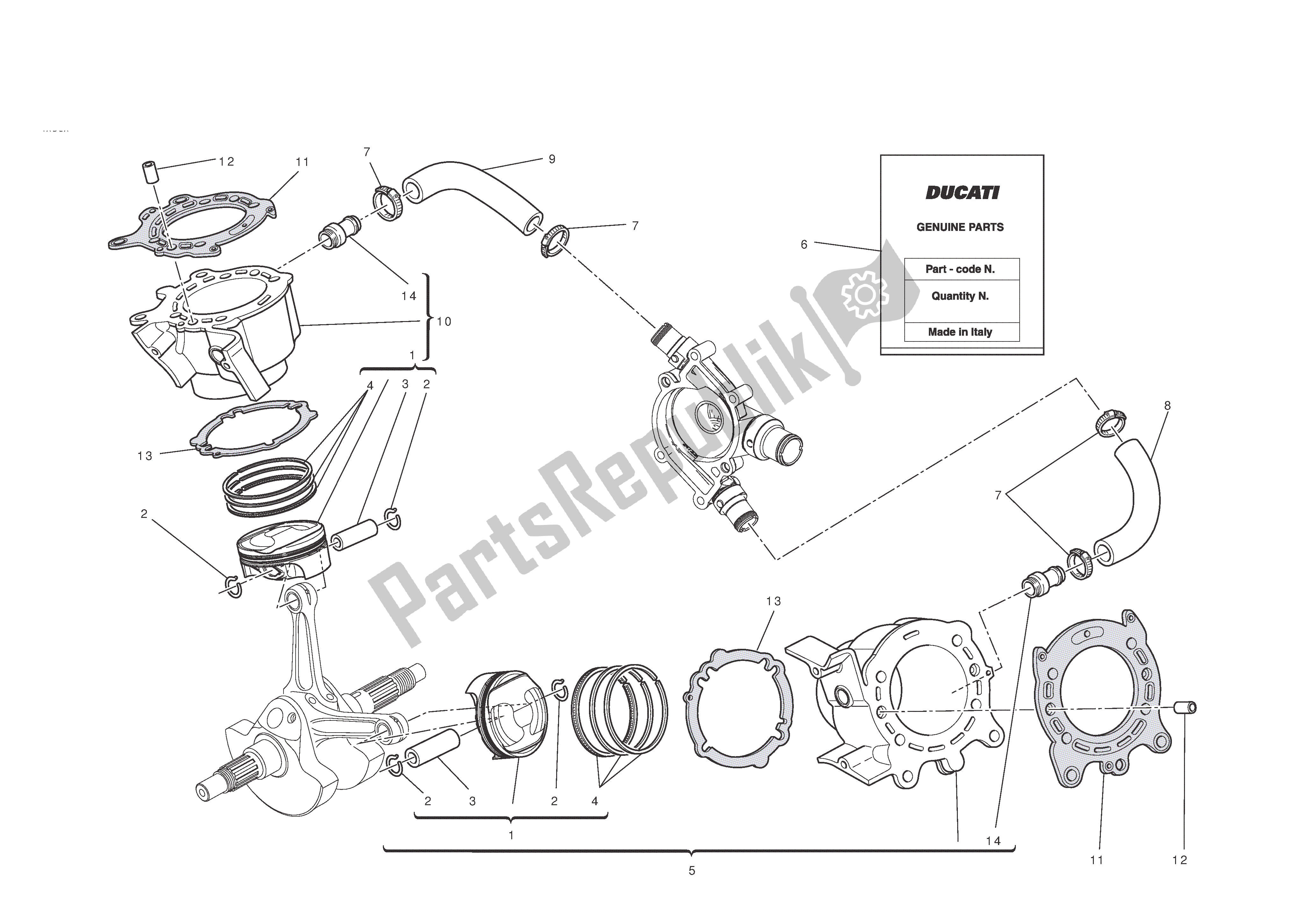 Todas las partes para Cilindros - Pistones de Ducati Diavel 1200 2011